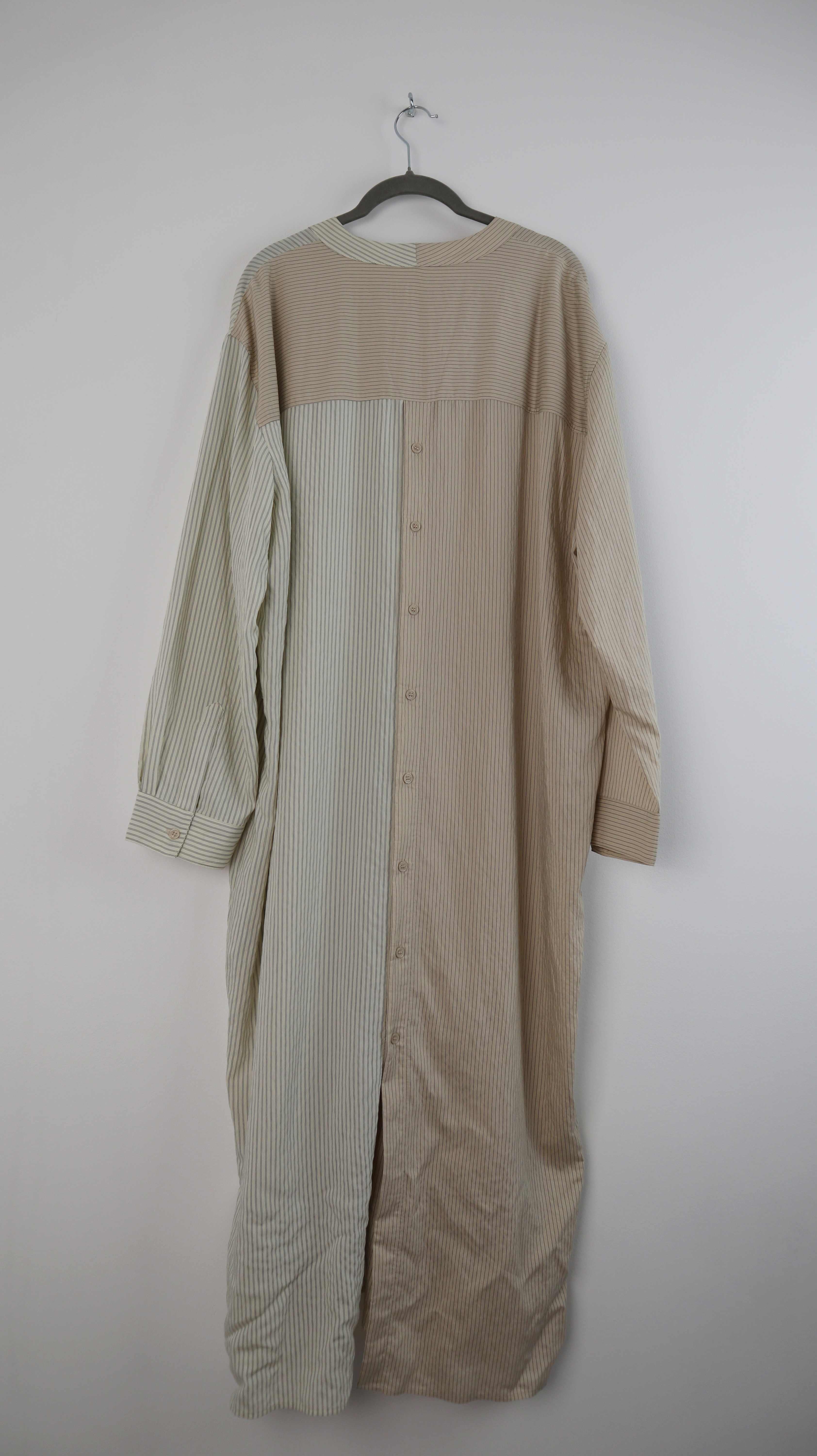 Zara Hemdkleid Kleid gestreift Bluse Maxikleid XL Shirt Oversized