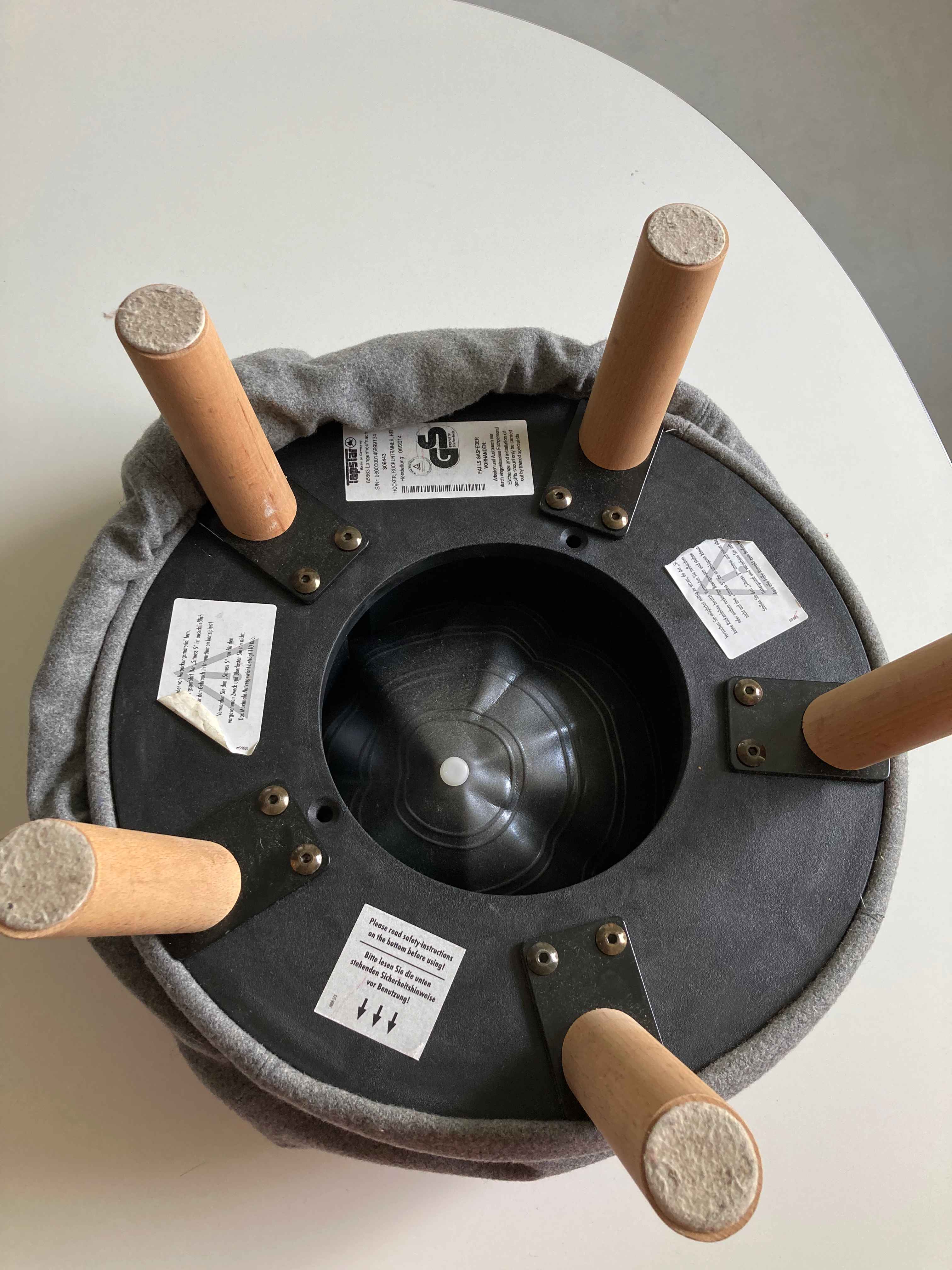 Hocker Topstar 5 Alpine grau Gymnastikball Stuhl Ergonomisch