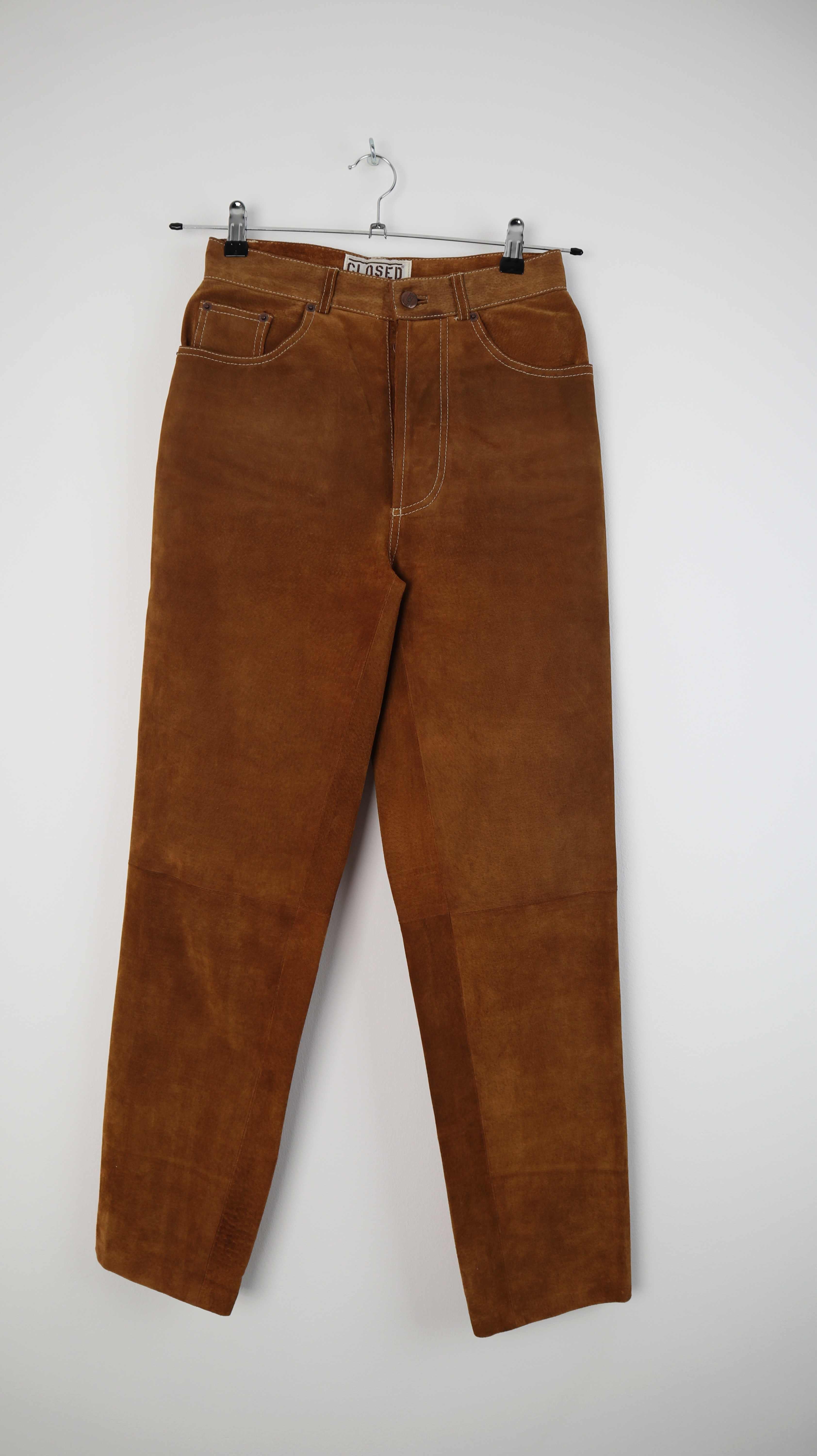 Closed Lederhose Hose braun 36 S Wildlederhose high waist
