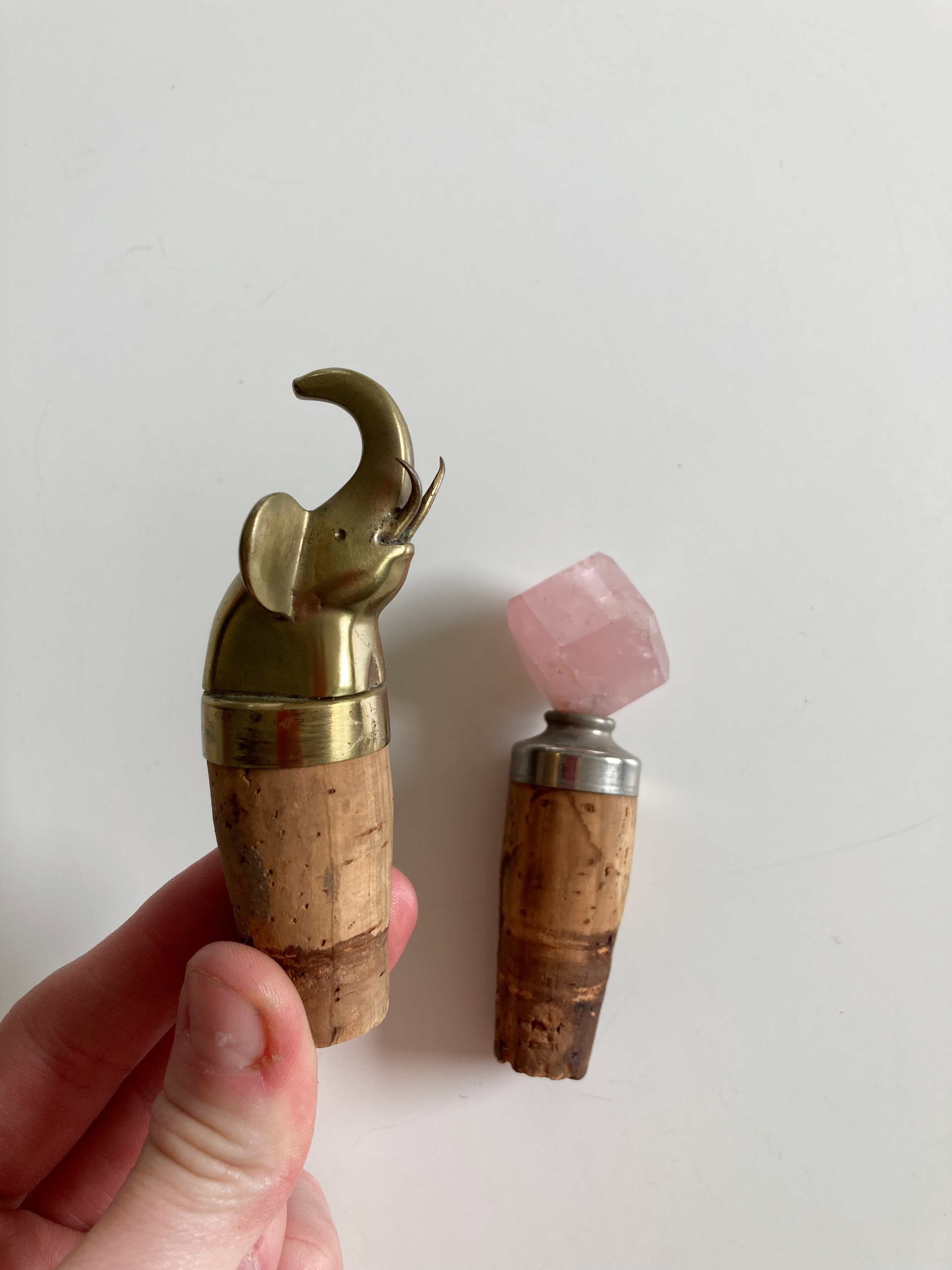 Flaschenkorken Weinflaschenverschluss Flaschenverschluss Rosenquartz Elefant