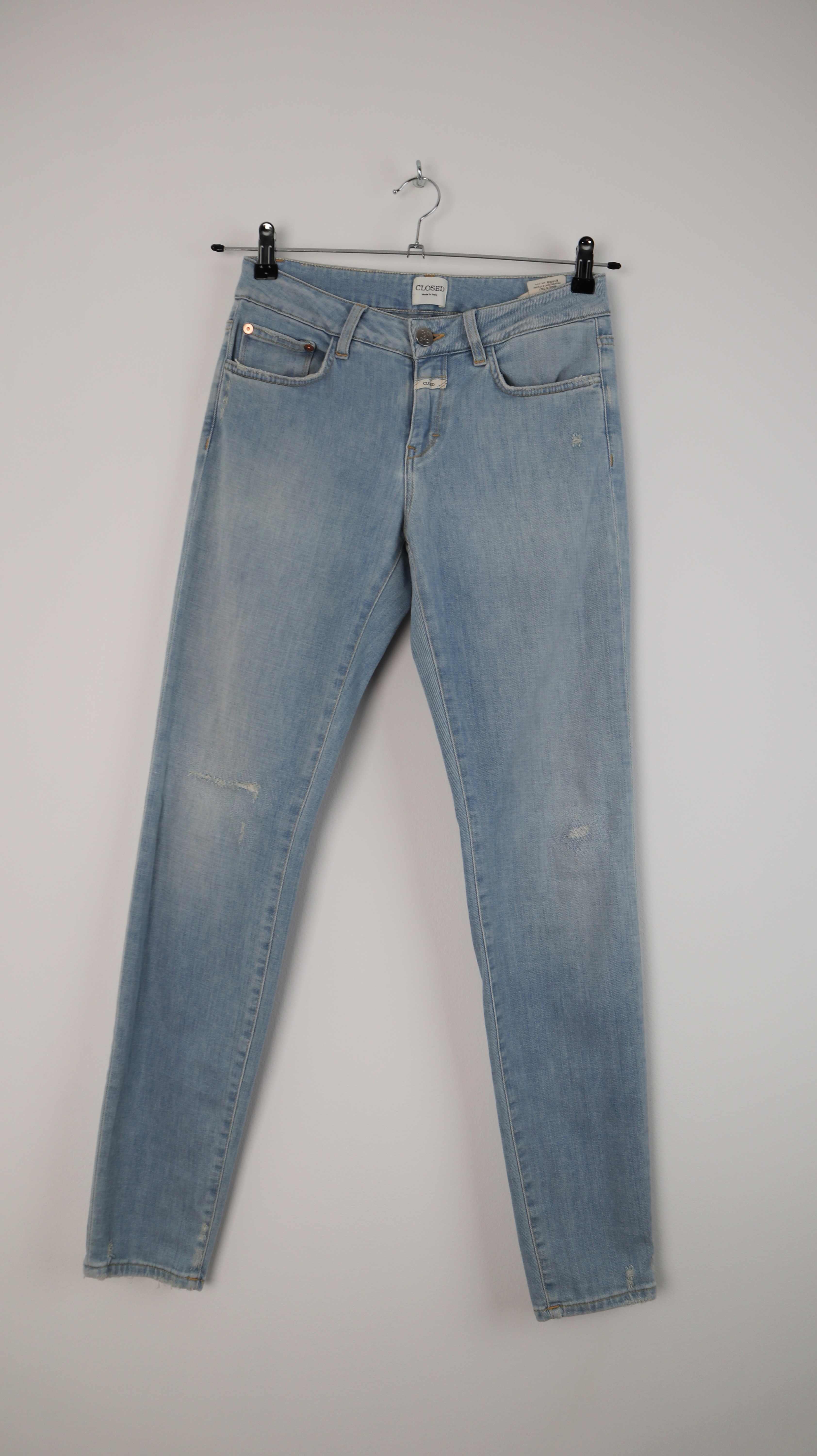 Closed Jeans Hose denim blau 26 Röhrenhose high waist