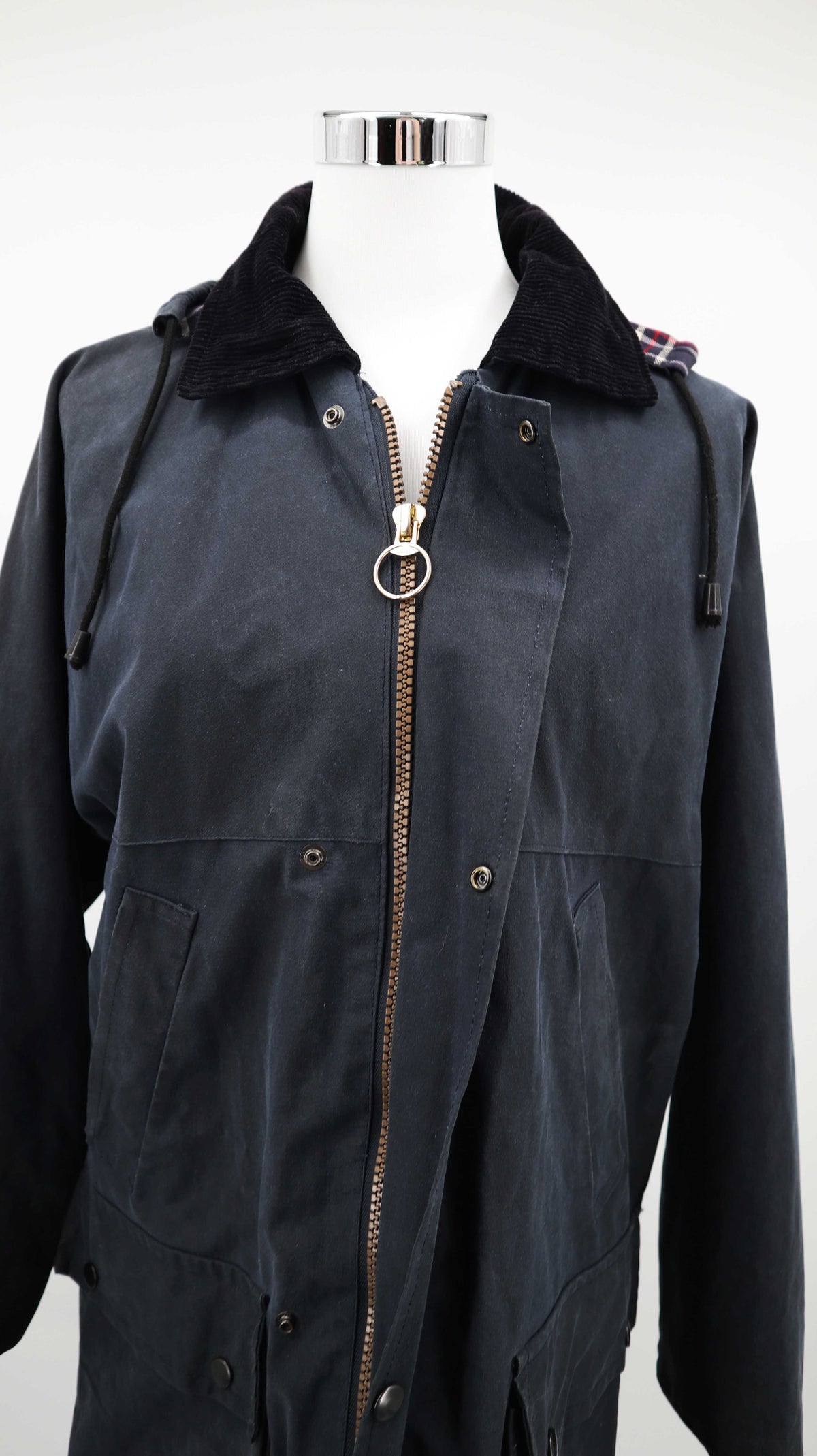 Greenbelt Jacke Wachsjacke blau XS 34 Dunkelblau Regenjacke