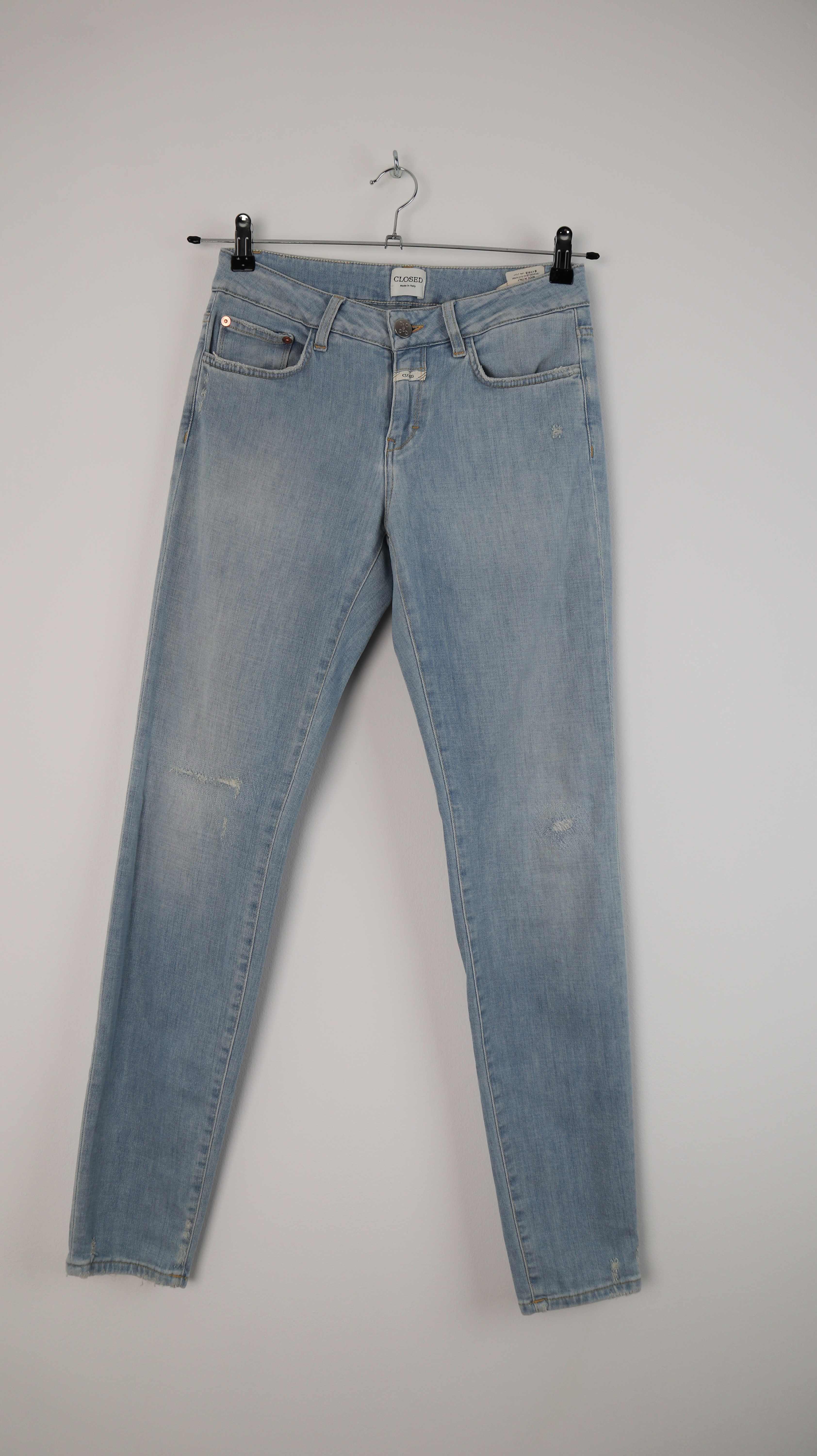 Closed Jeans Hose denim blau 26 Röhrenhose high waist