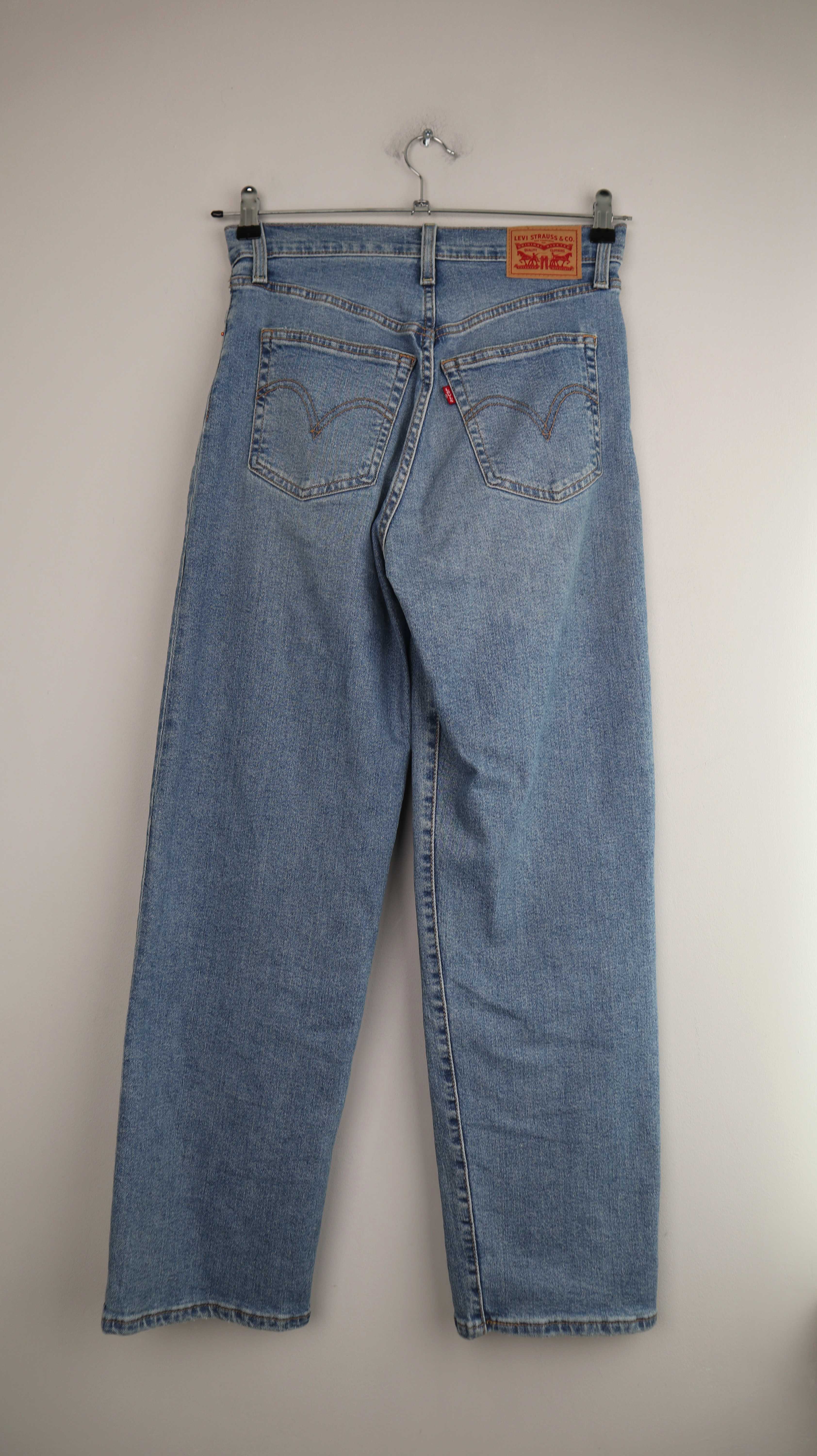 Levis Jeans Hose Ribcage straight Ankle 28 blau denim gerades Bein