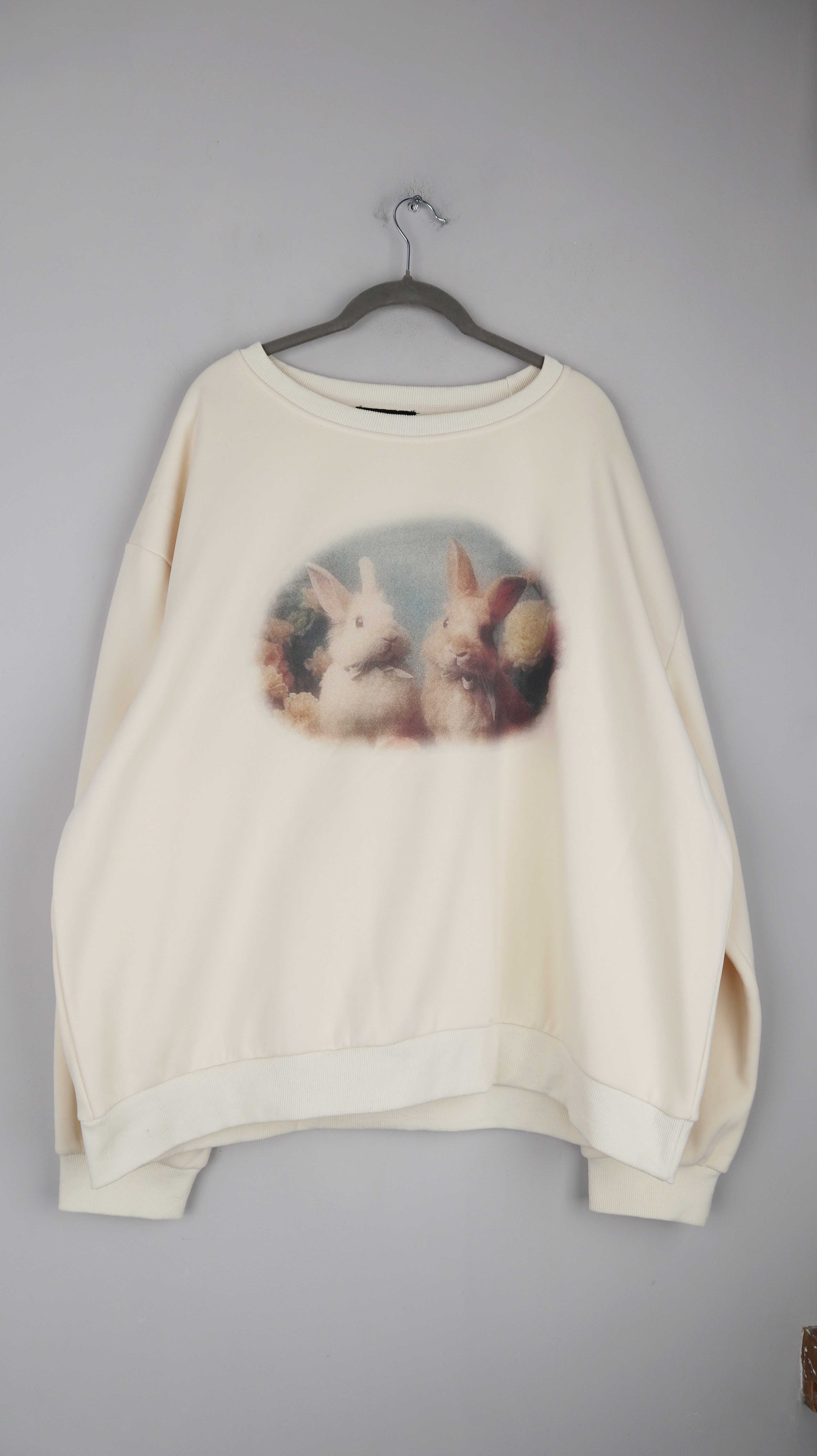Cider Pullover Sweater Creme Beige Hasen XXXL Hoodie
