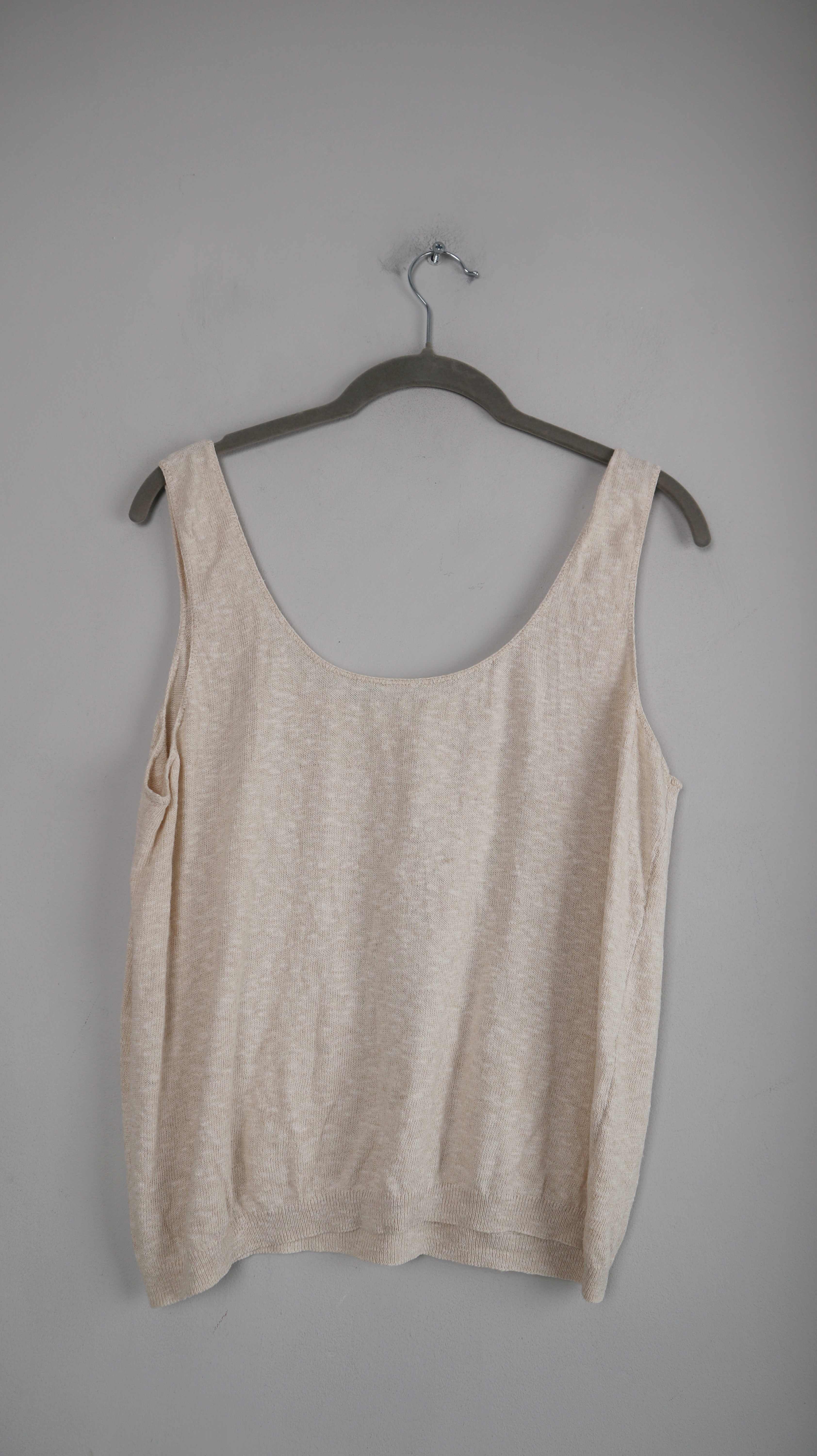 Top Creme Beige Baumwolle 38 M Vintage