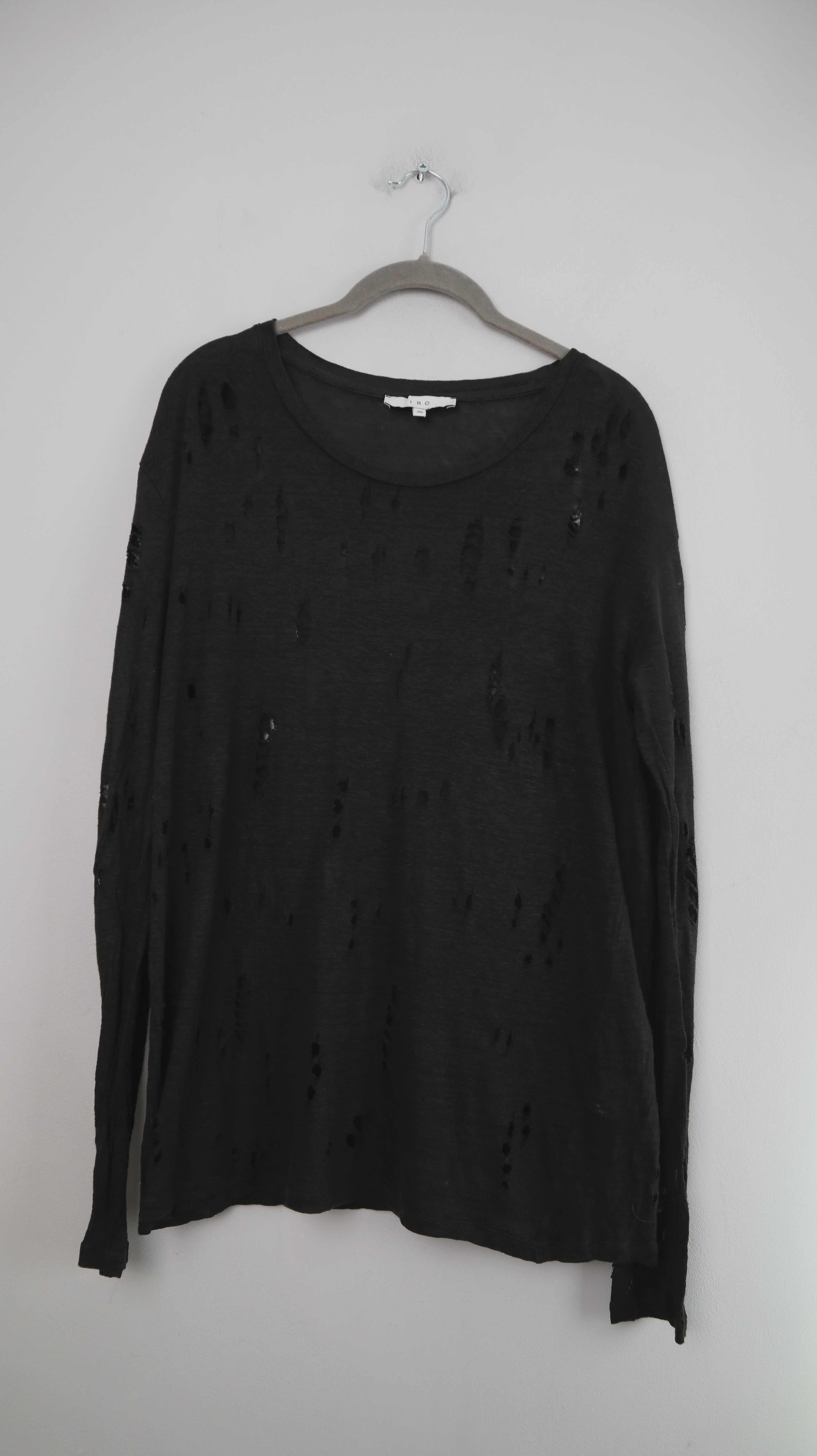 IRO Shirt Grün Dunkelgrün 38 M Leinen Leinenshirt Longsleeve ripped
