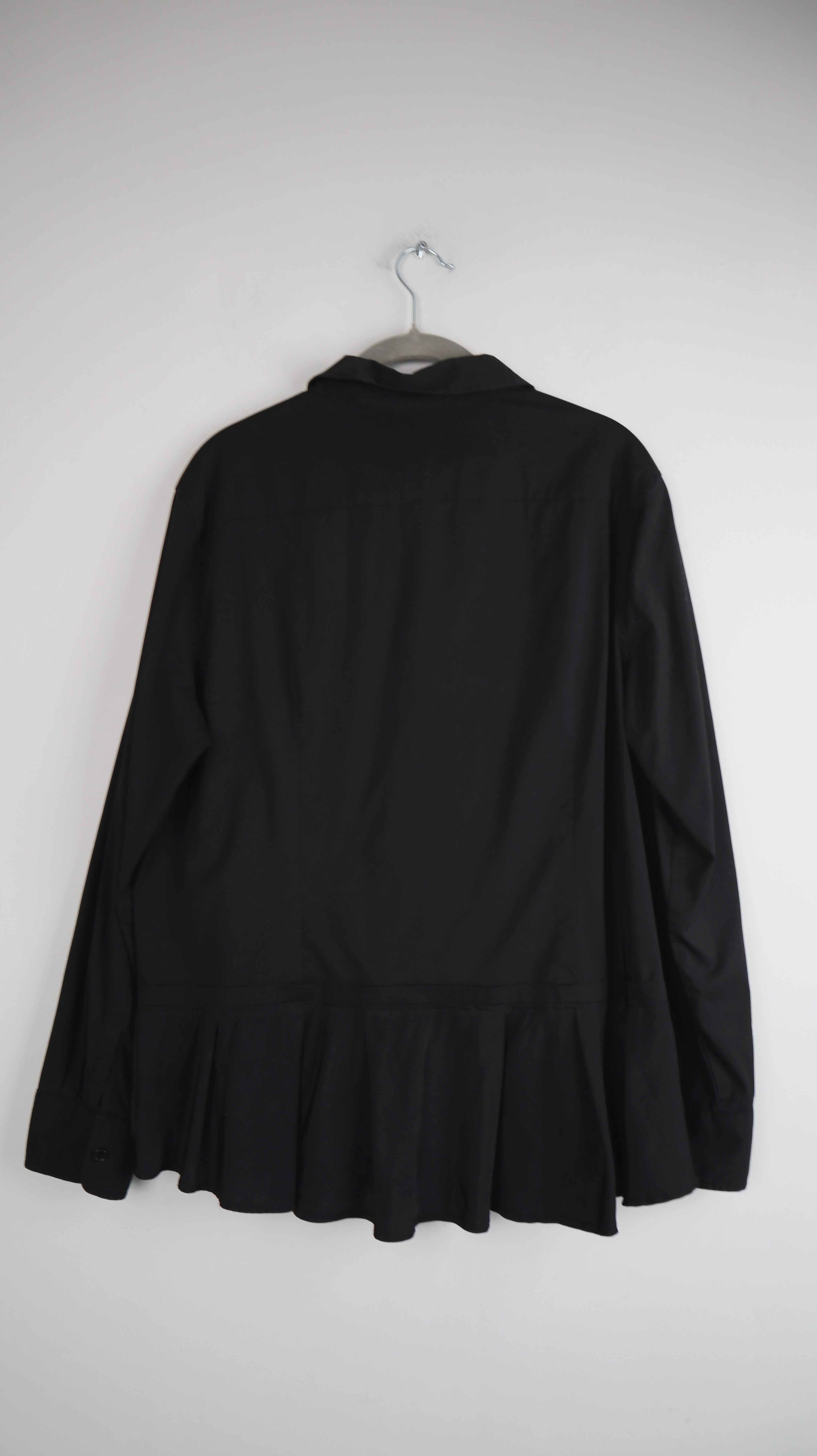 Steffen Schraut Bluse Hemd schwarz 44 XL geknöpft basic