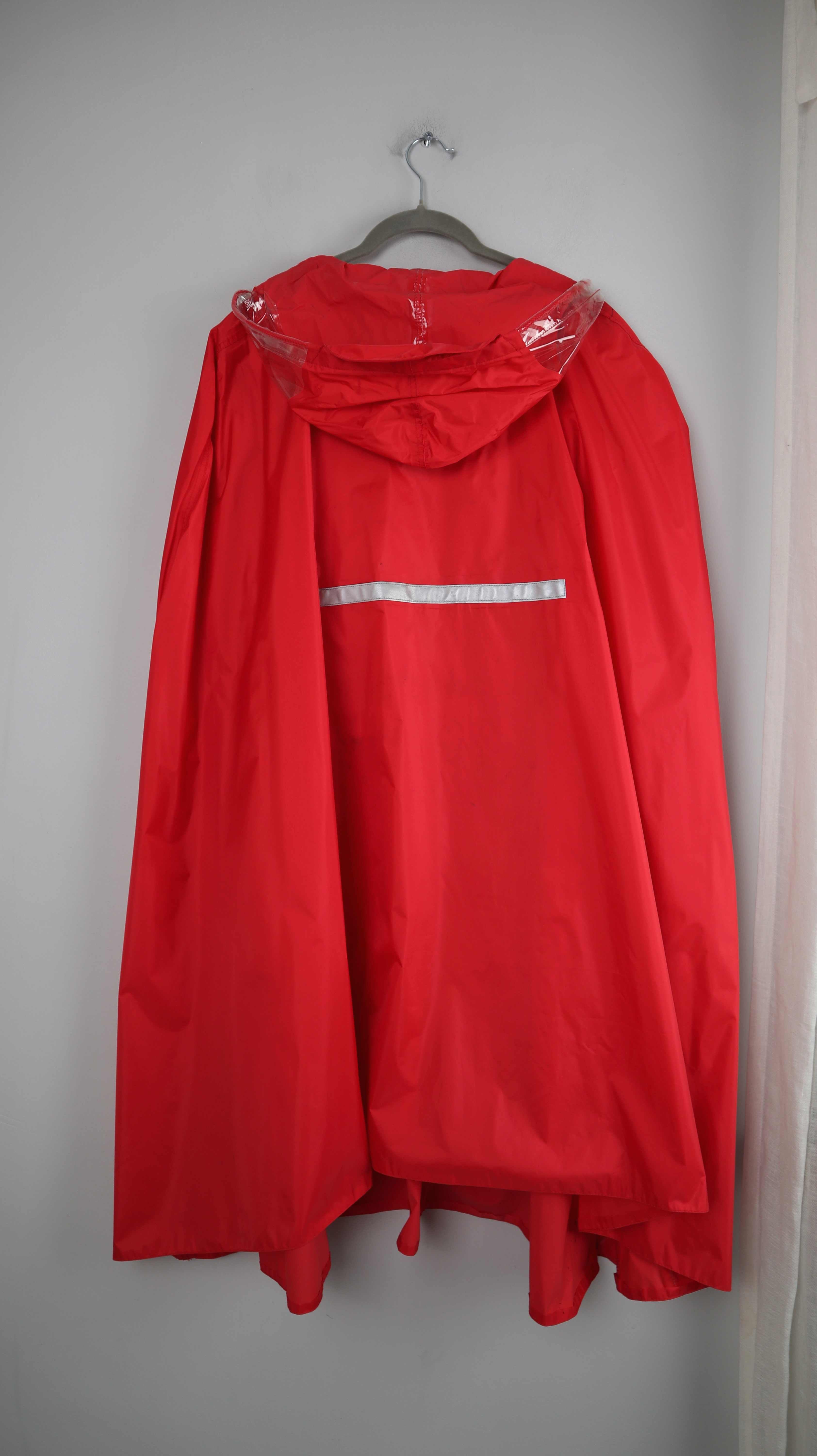 JX jeantex Regencape Regenmantel XL Rot Poncho Regenponcho