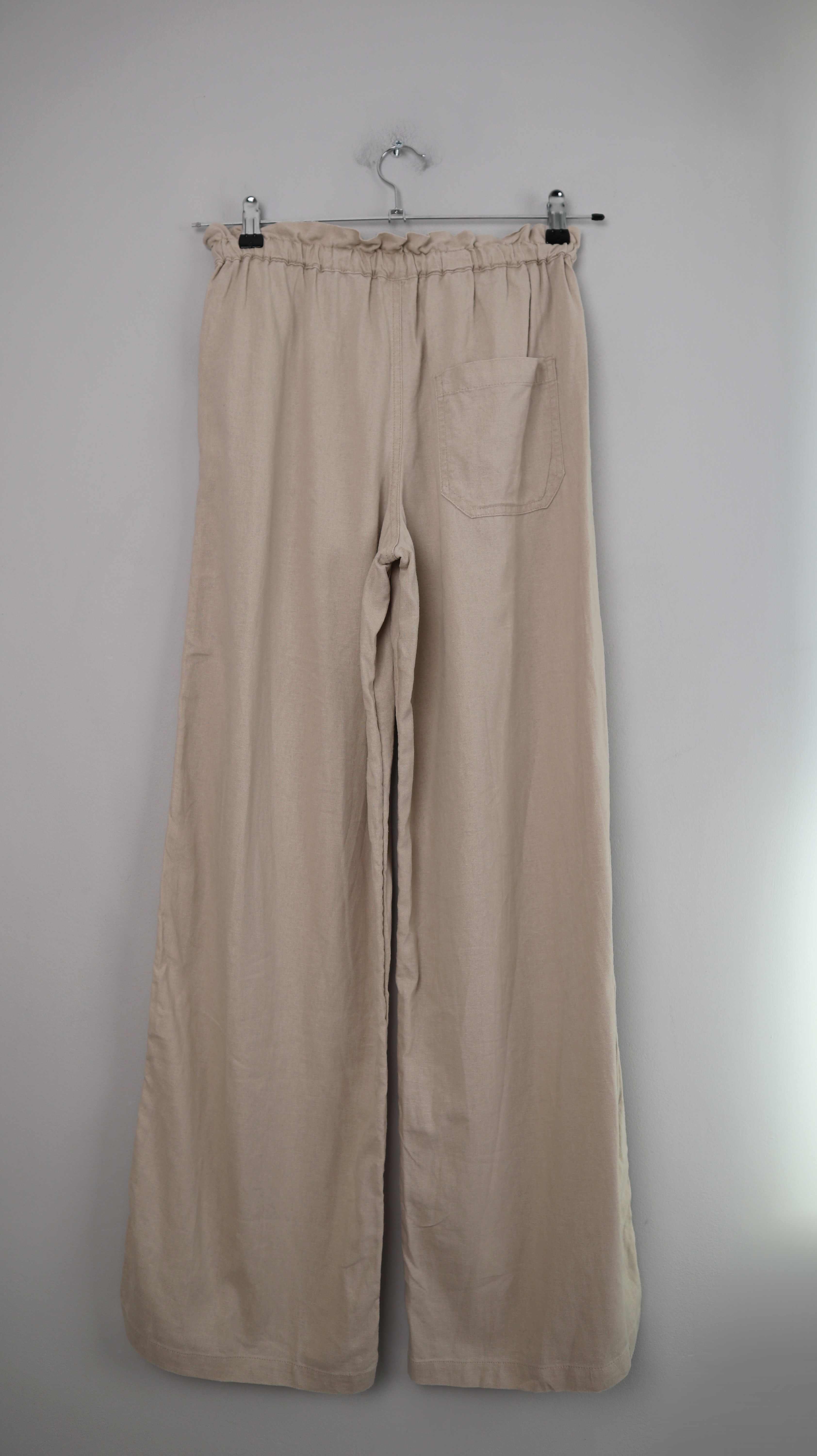 H&M Leinenhose Beige Creme Leinen 36 S Stoffhose Sommerhose