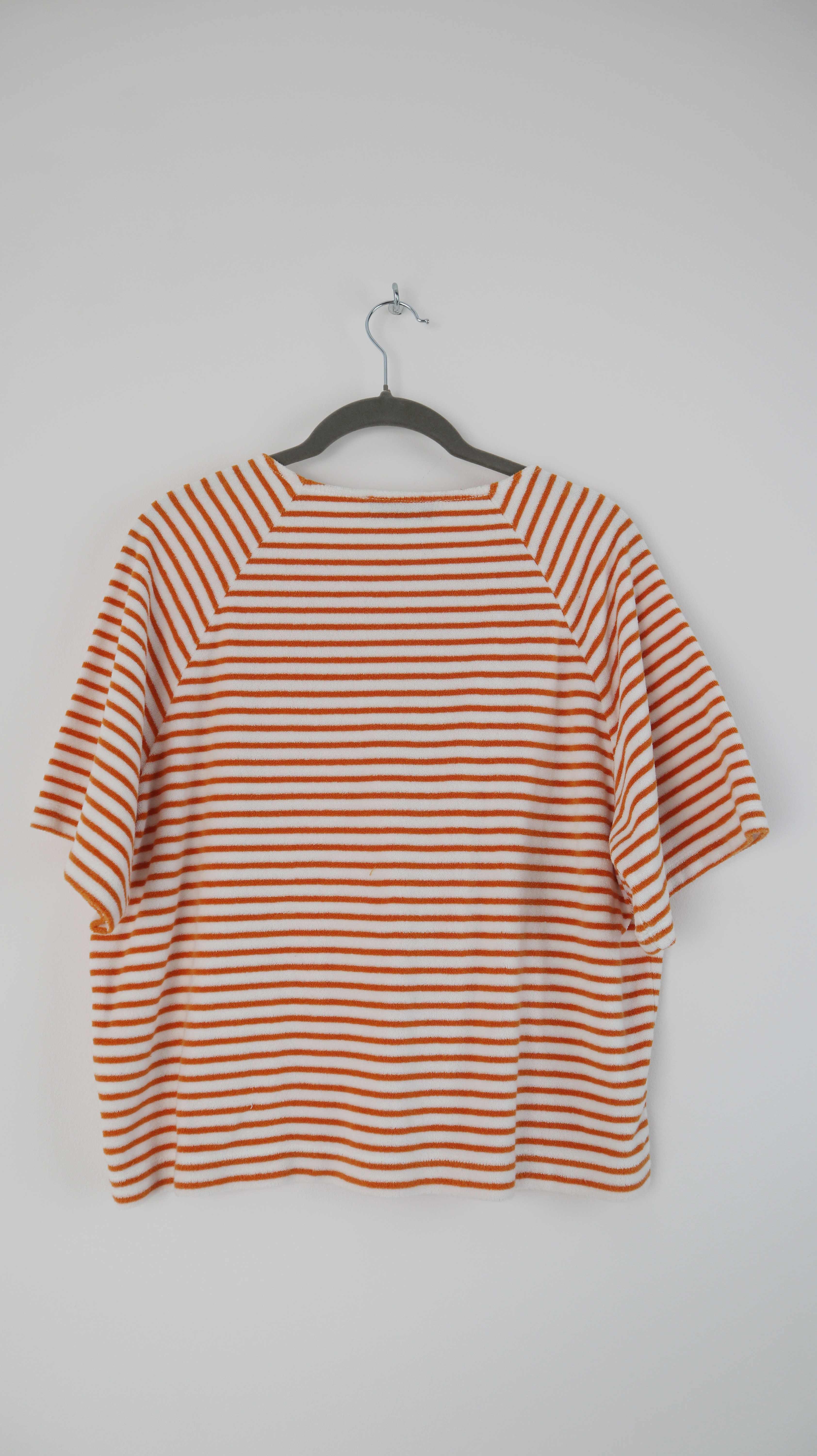 Marc O'Polo Shirt gestreift orange Weiß Streifenshirt 38 M Frottee