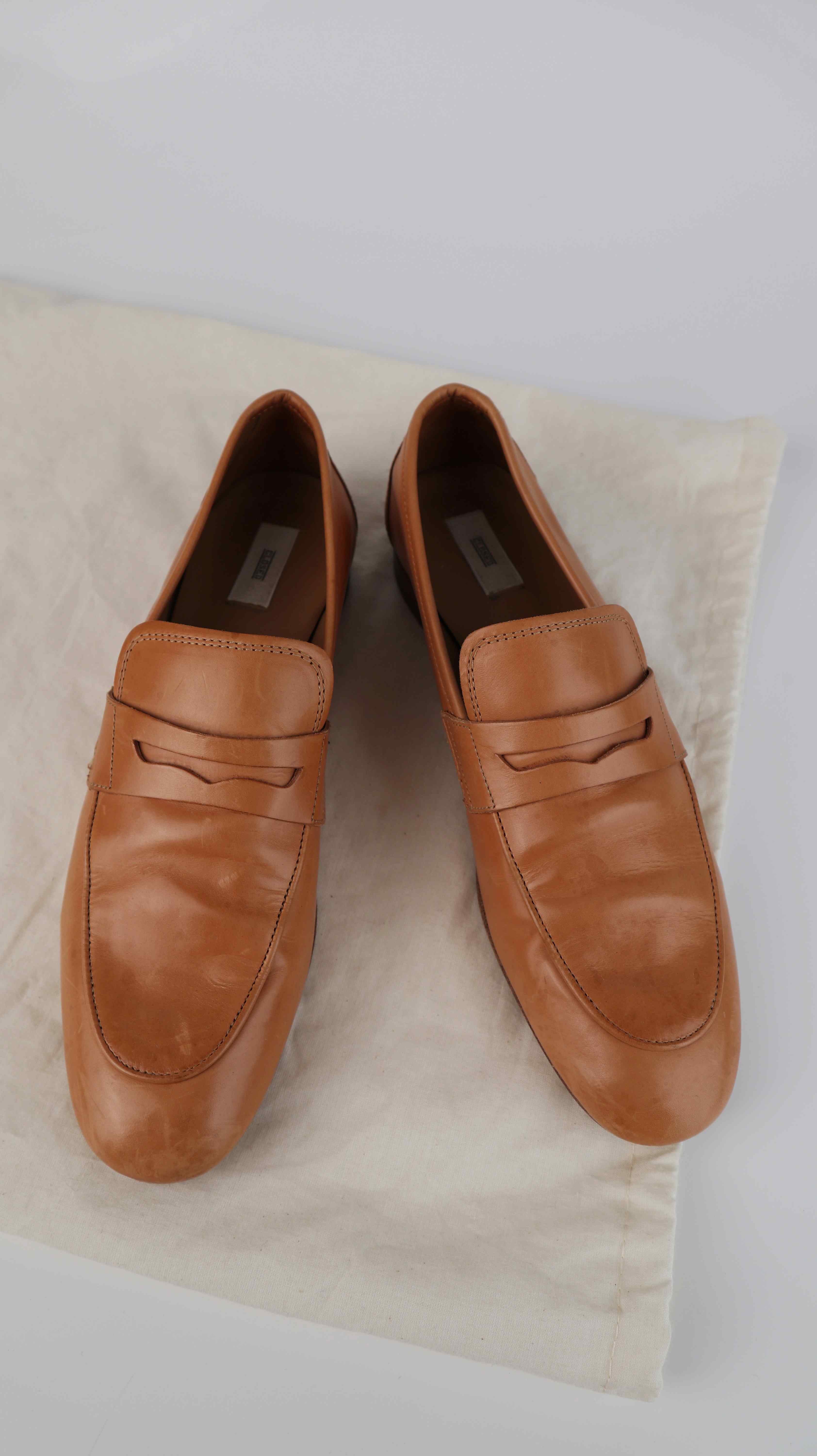 Closed Mokassins braun 39 Hellbraun Loafer Slipper Lederloafer Leder