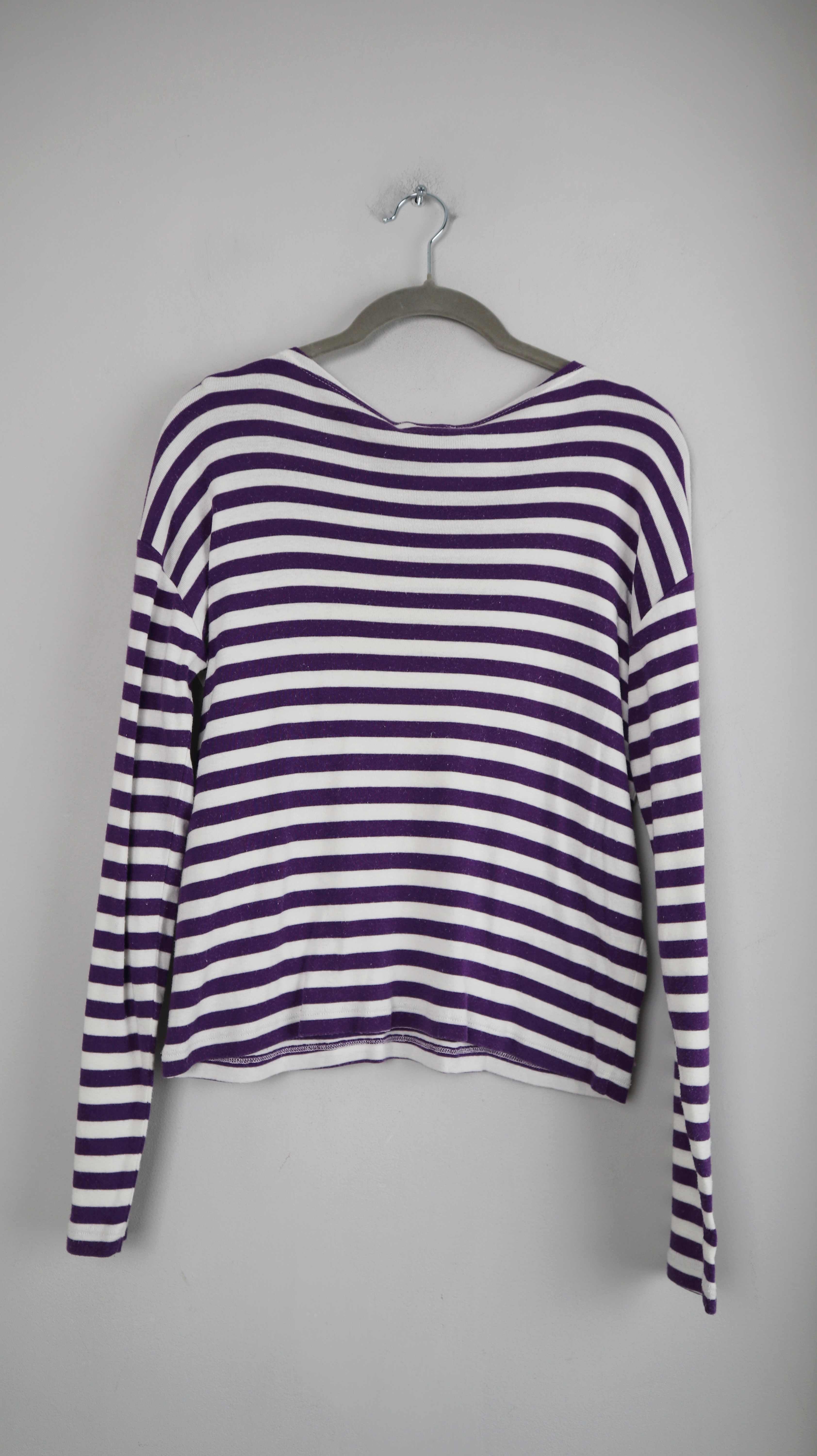 Closed Shirt Longsleeve gestreift lila weiß 38 M Sweater Marine Flieder