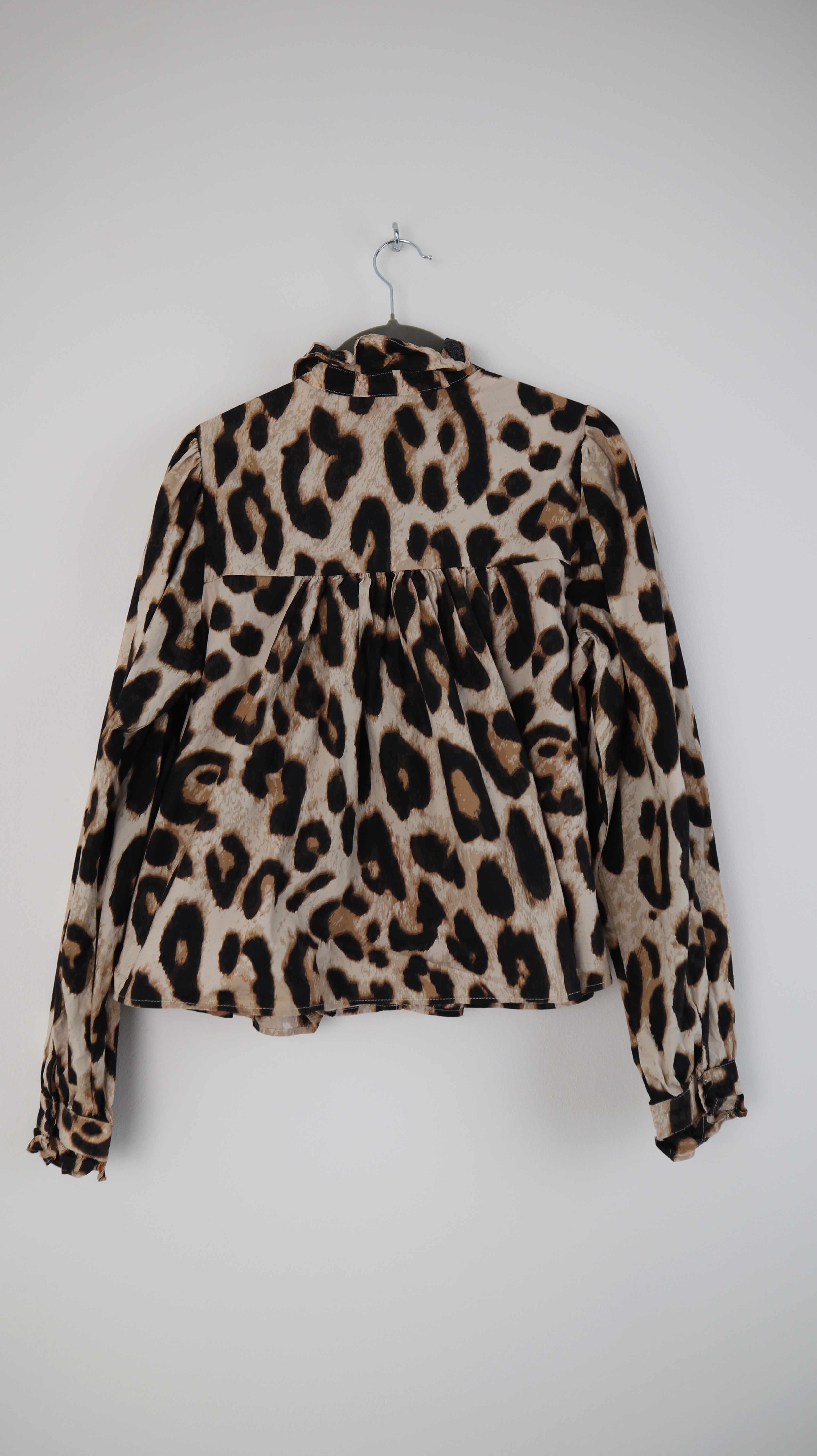 H&M Bluse Leo 36 S Animalprint Leopardenmuster Langärmlig