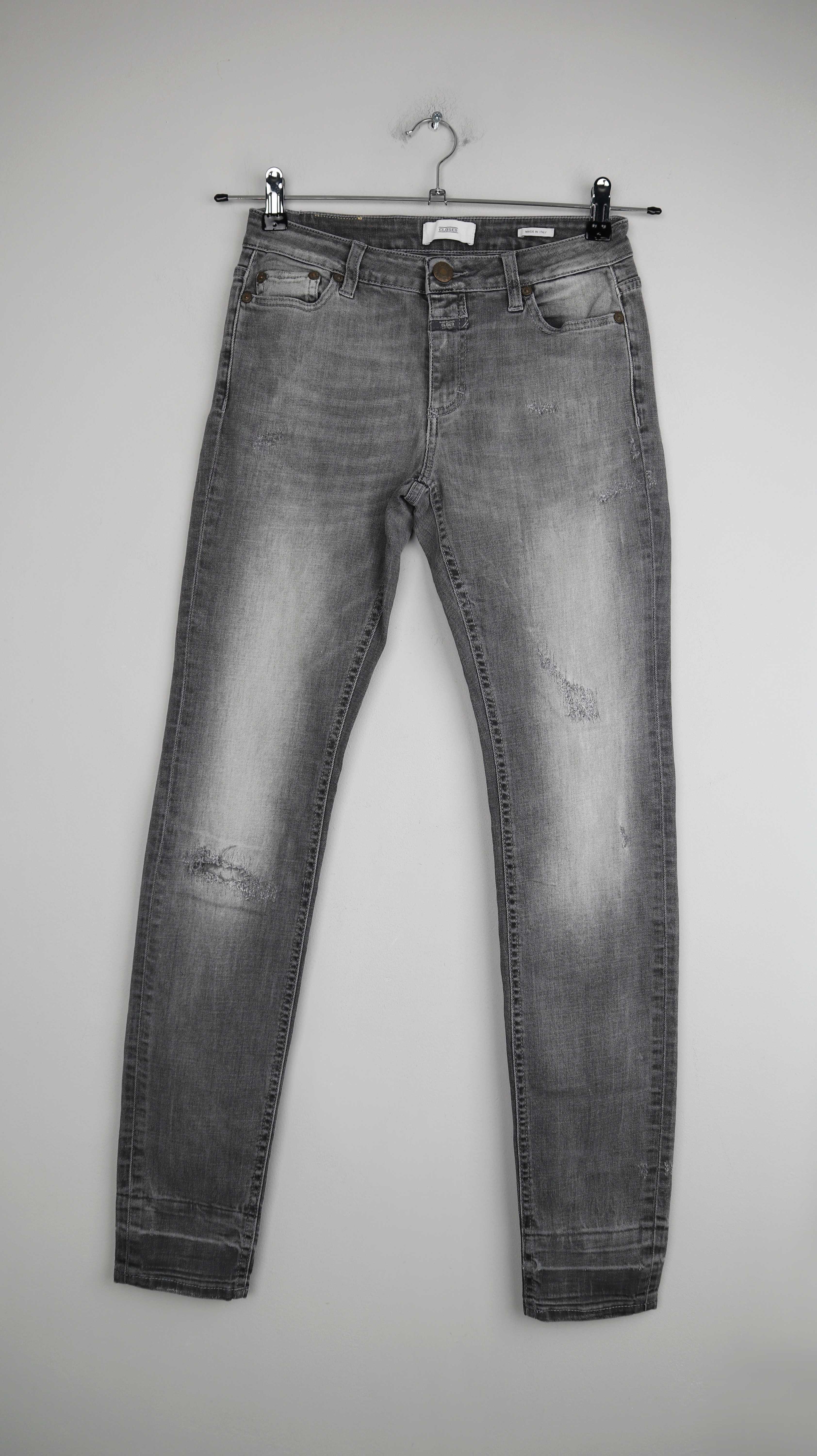 Closed Hose Jeans Grau 26 Lizzy slim hellgrau washed mid waist