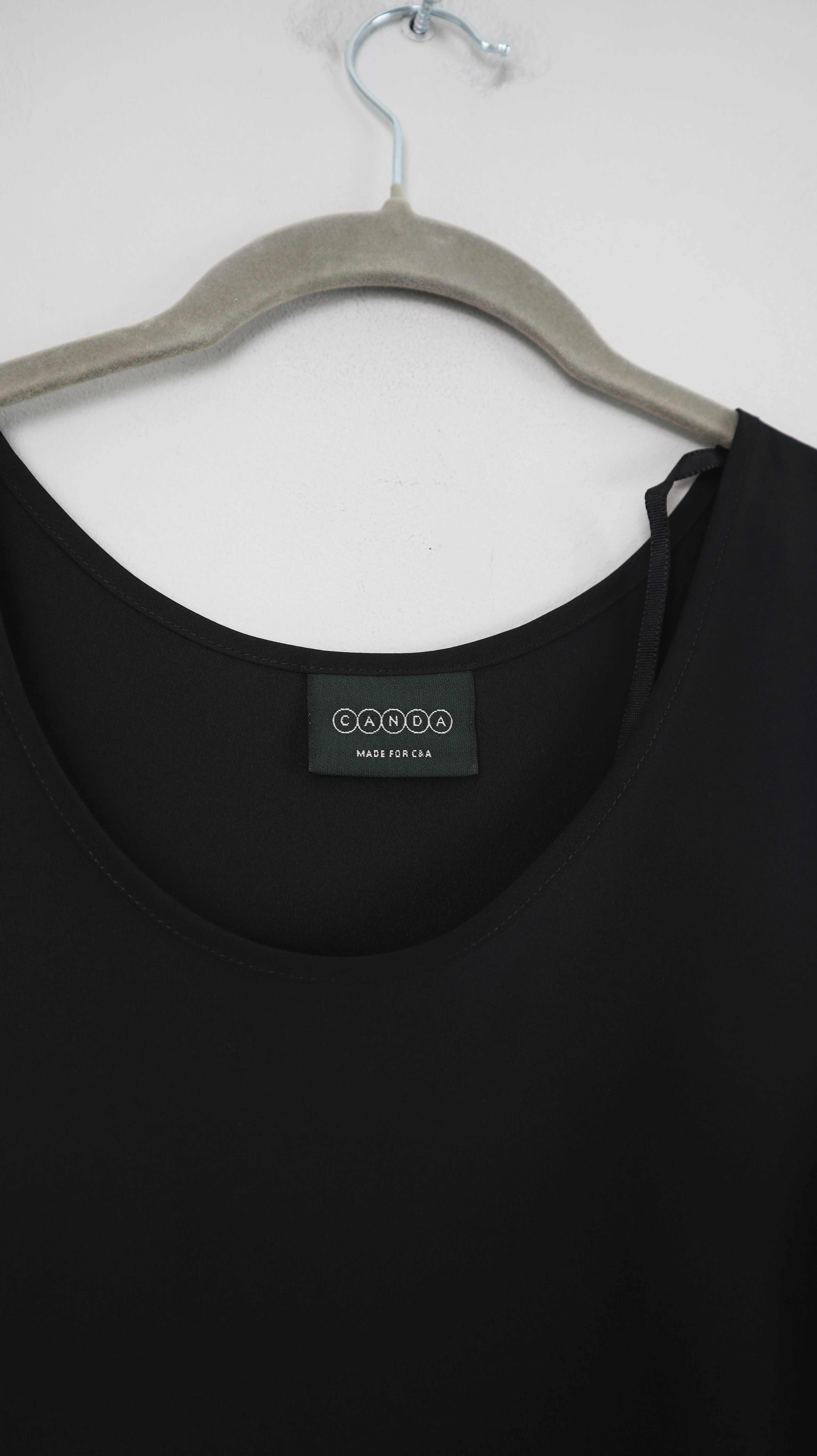 Canada Shirt schwarz Top basic einfarbig 42 XL