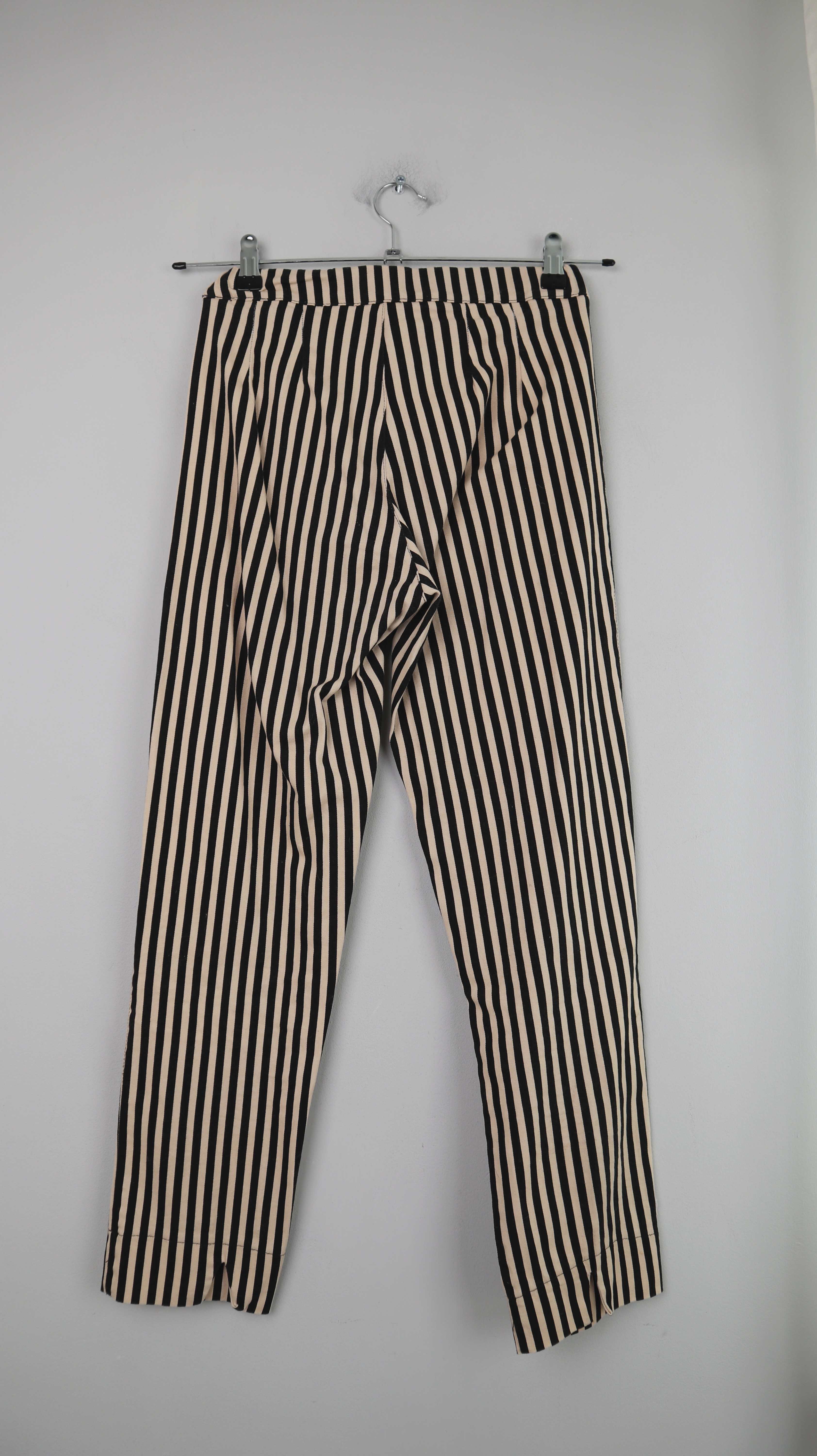 Brandy Melville Hose beige schwarz Gestreift Streifenhose 38 M