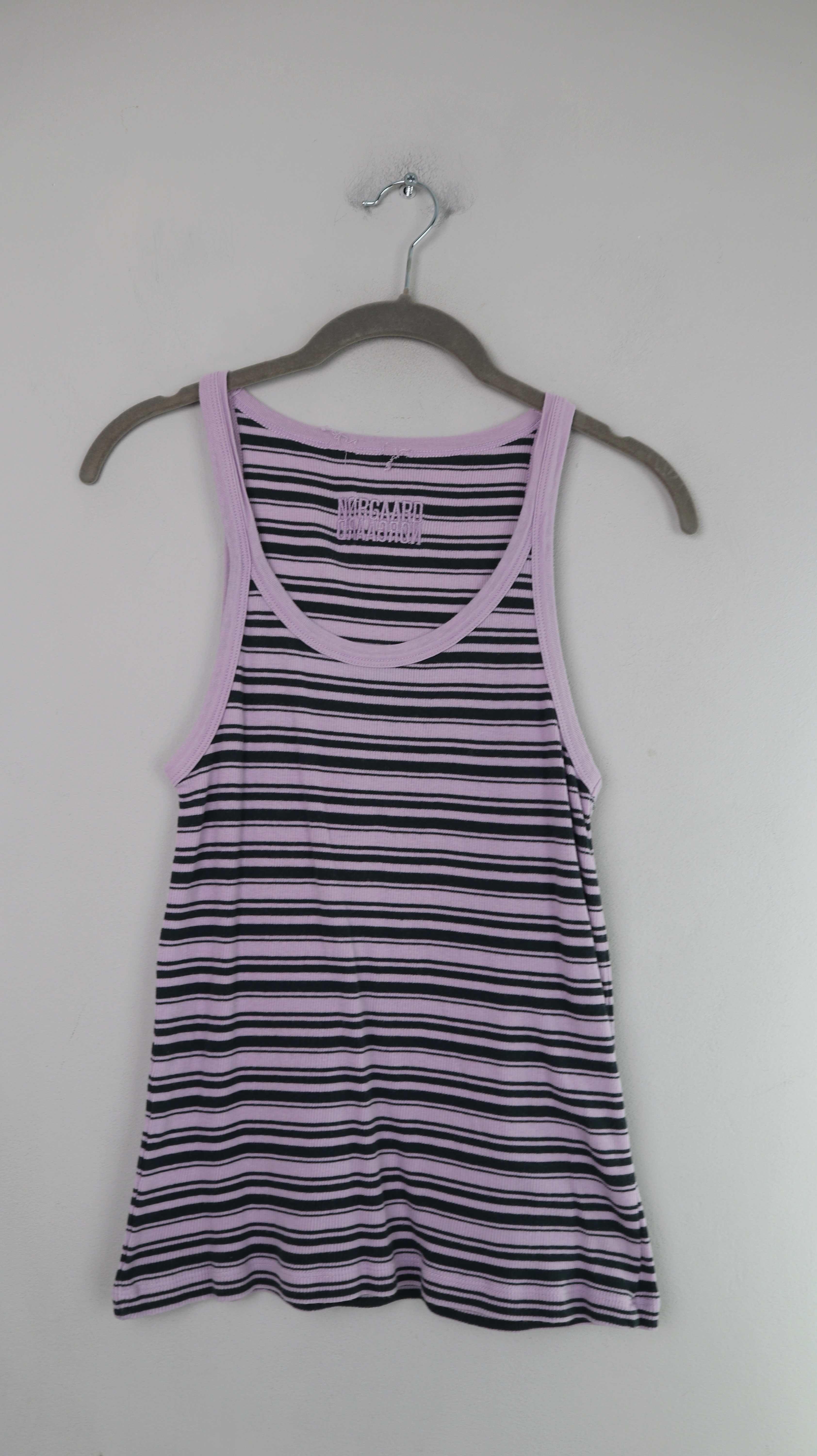 Mads Norgaard Top Shirt Lila Flieder 38 M Oberteil gestreift