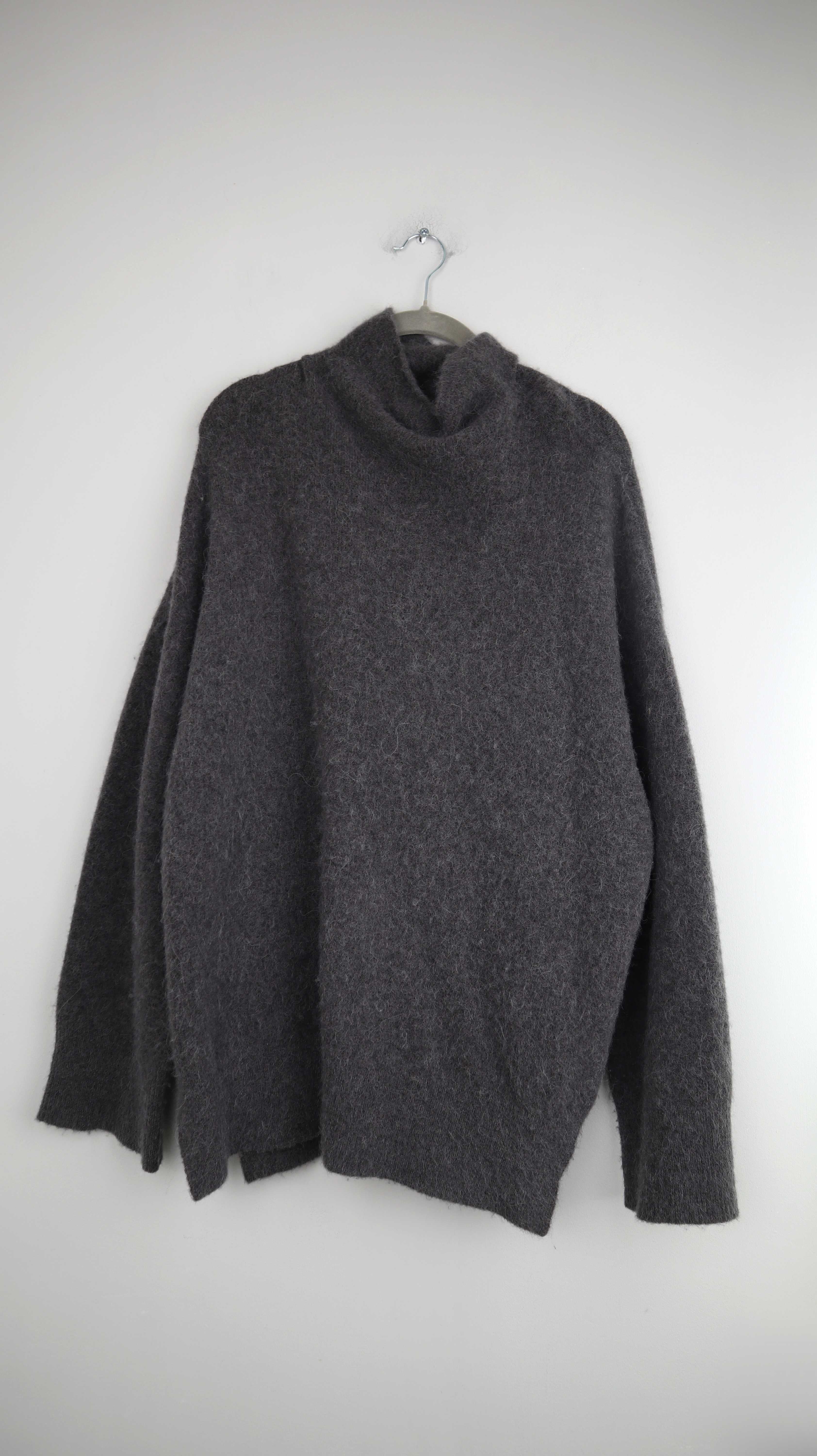 iheart Pullover Grau Strickpullover 38 M Alpaka Wolle Strickpullover