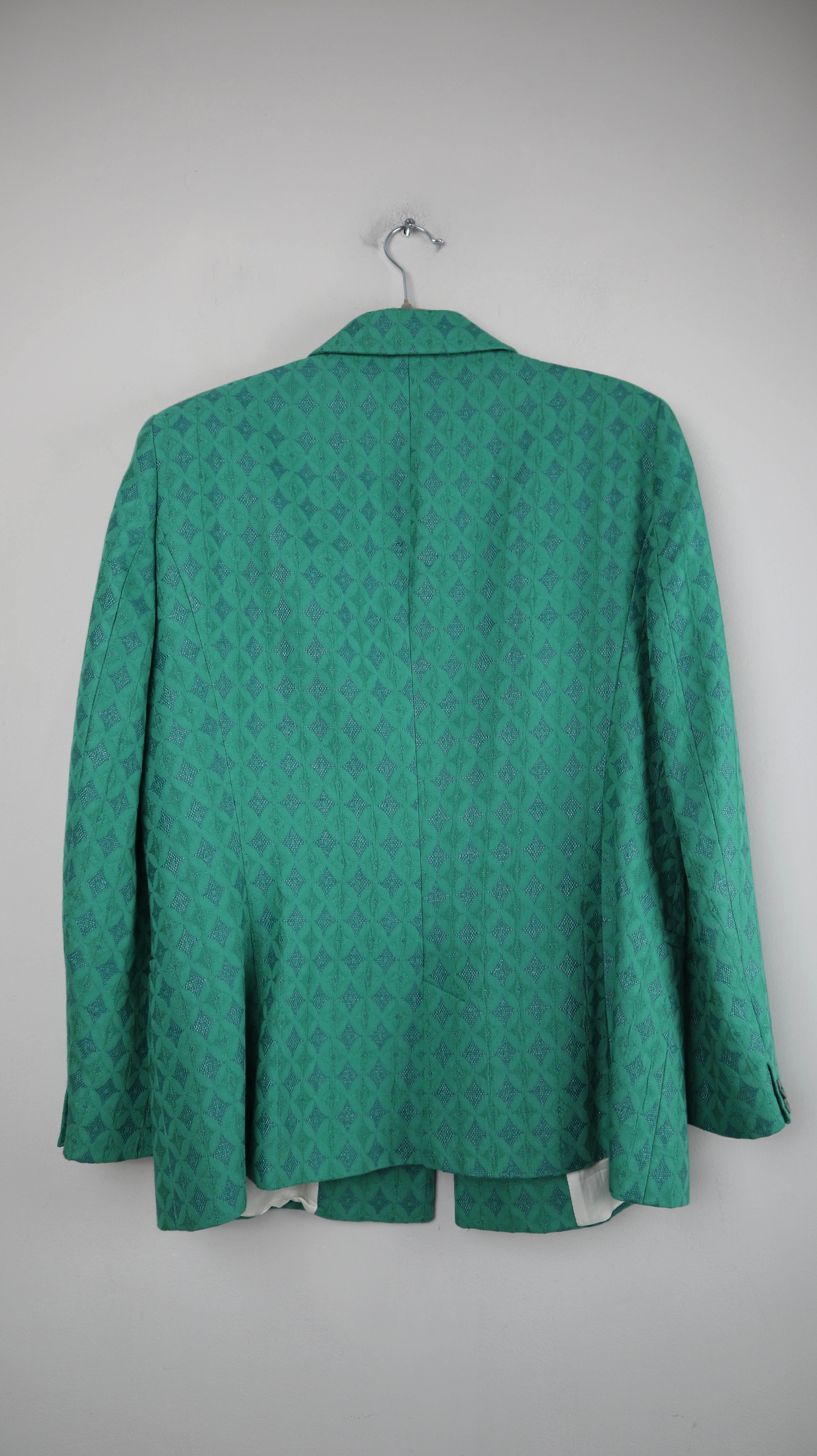 Zara Basic Blazer grün XL Jacke Oversized geometrisch