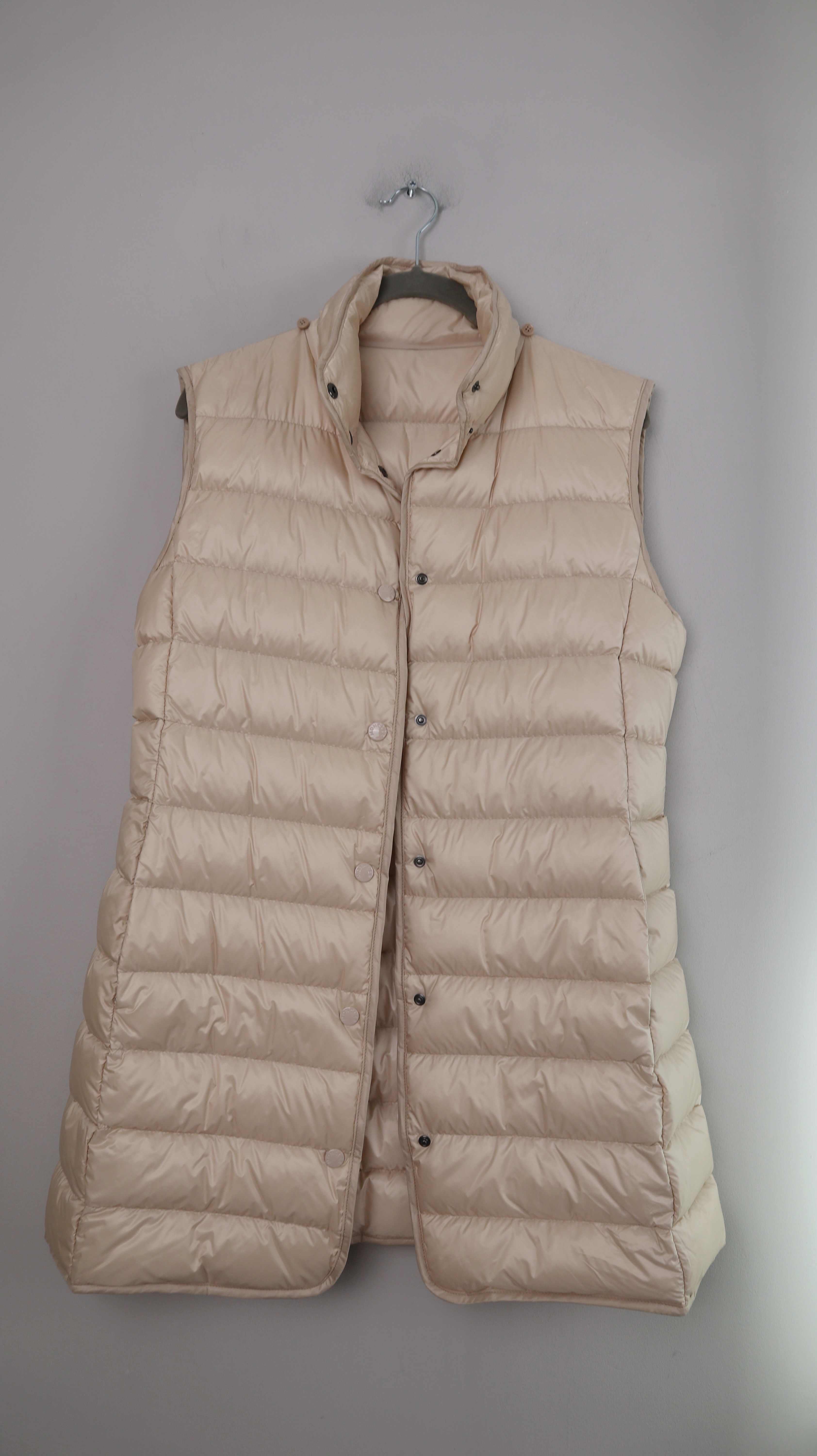 Moncler Weste Daunenweste gesteppt Creme Beige 38 M Steppweste