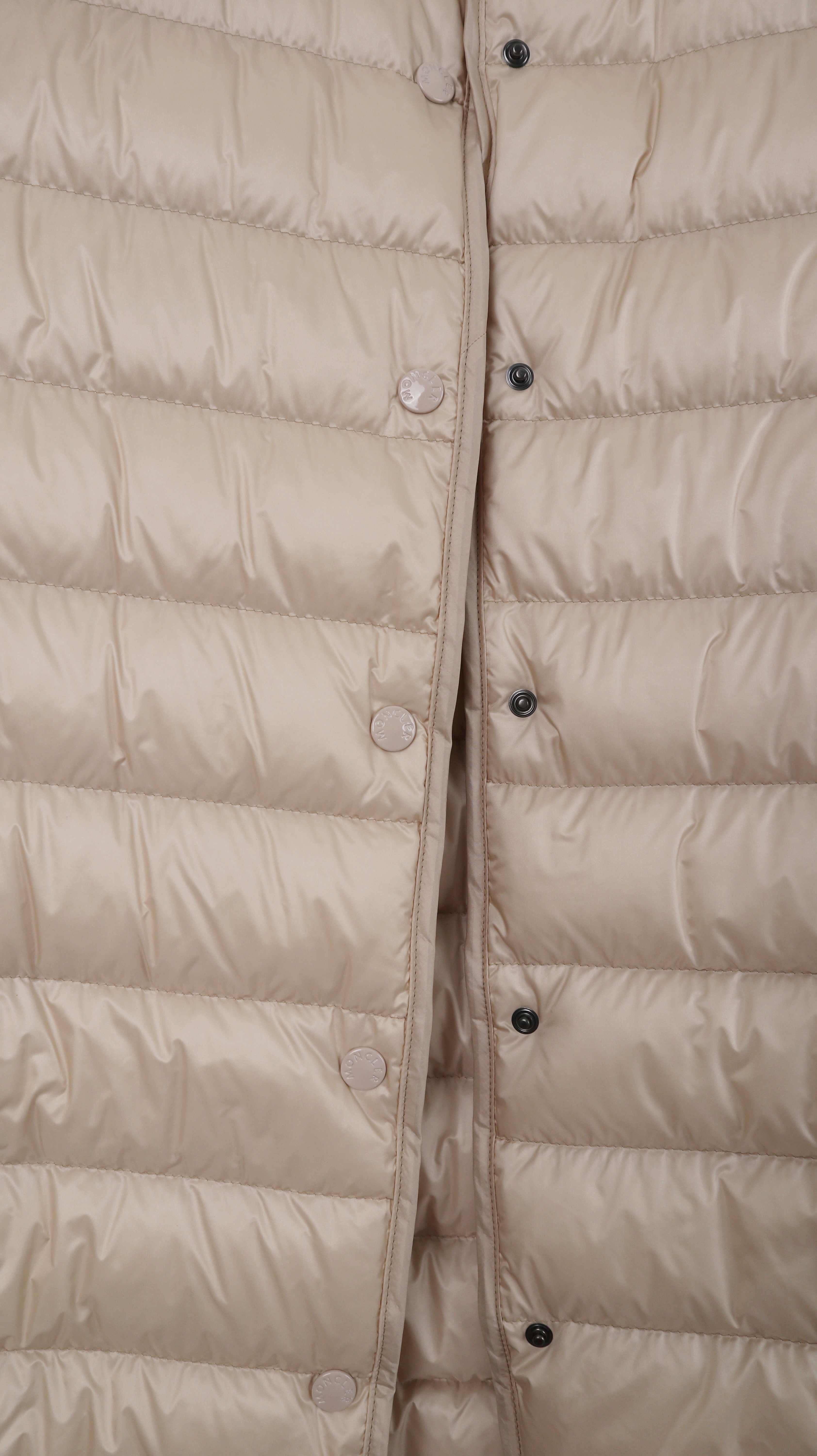 Moncler Weste Daunenweste gesteppt Creme Beige 38 M Steppweste