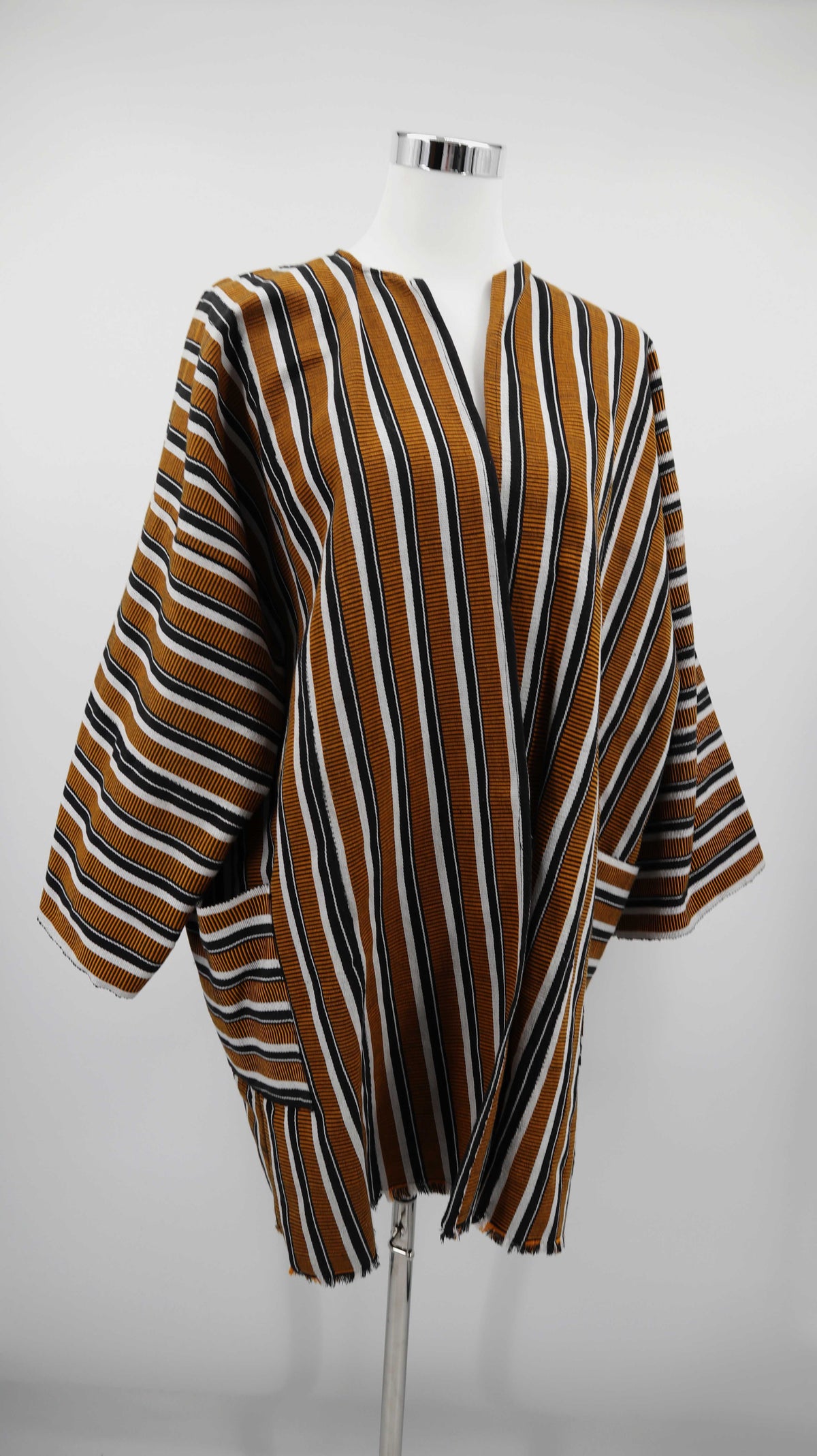 Threadedtribes Jacke Ghana Afrikanisch Mantel gelb schwarz