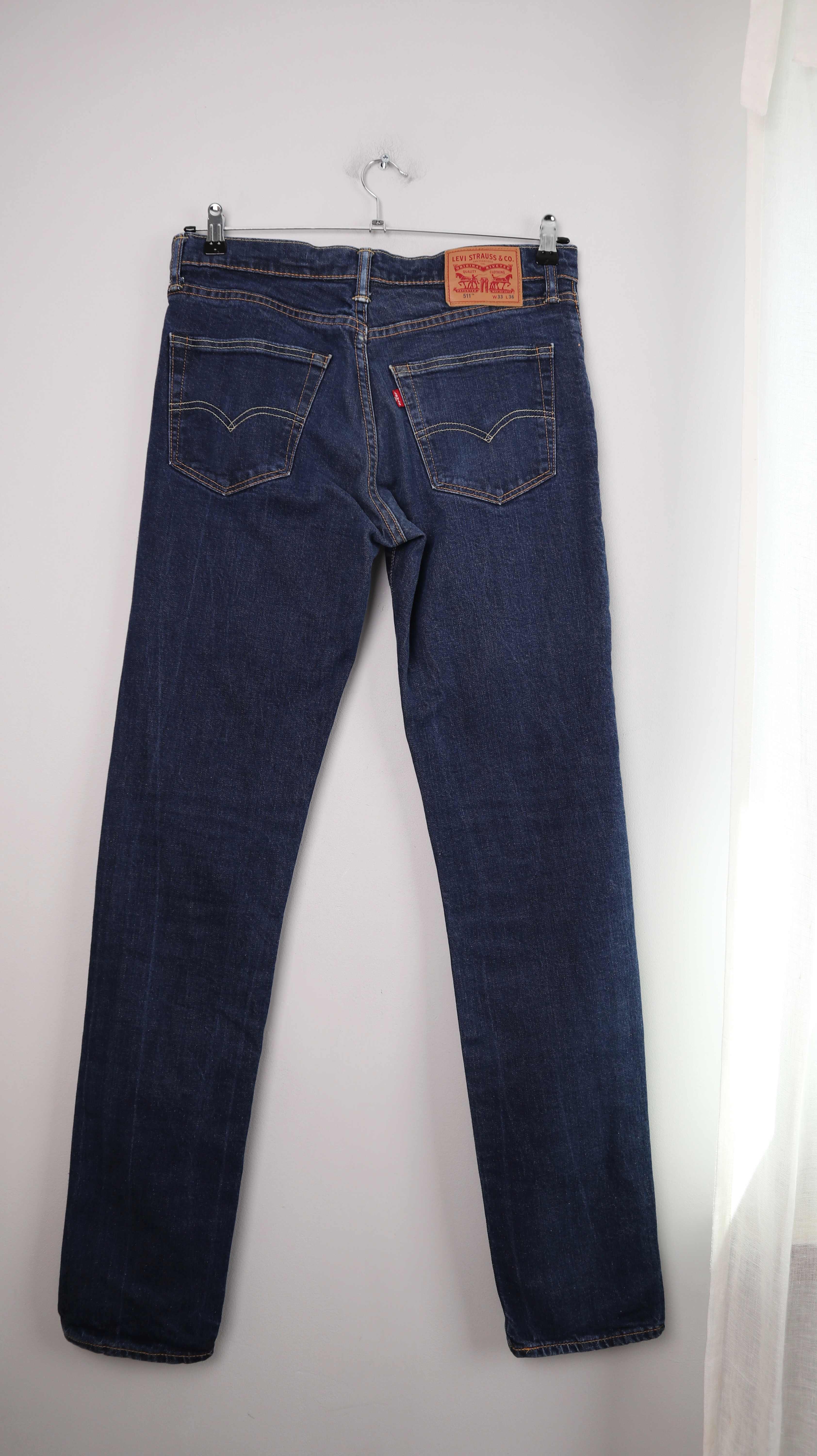 Levis 511 Jeans W33 L36 Hose denim straight leg 40 L dunkelblau Blau