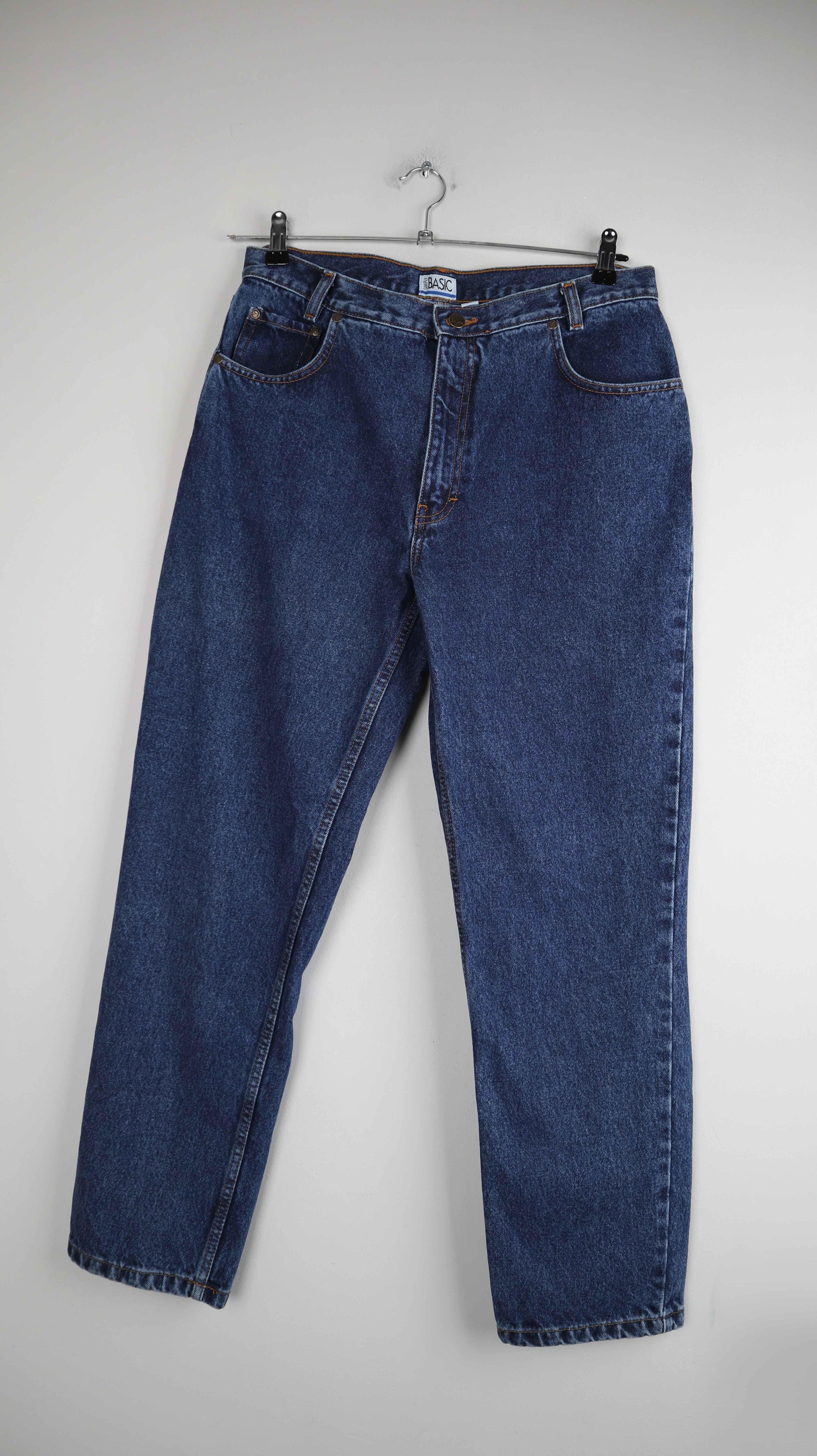 Simply Basic Jeans Hose denim 34 30 high waist blau true vintage