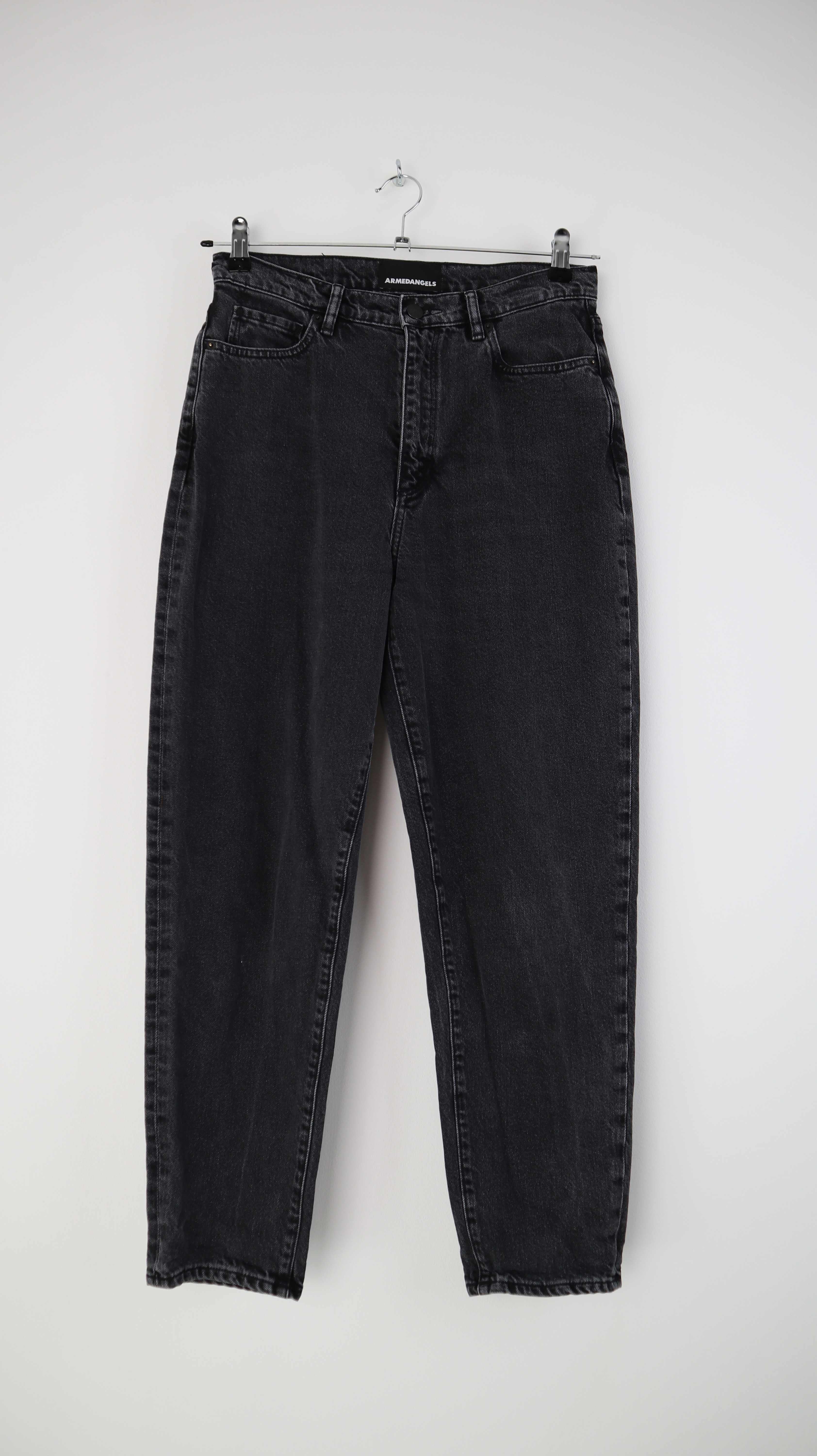 Armedangels Jeans Hose grau 28 32 dunkelgrau mom Style