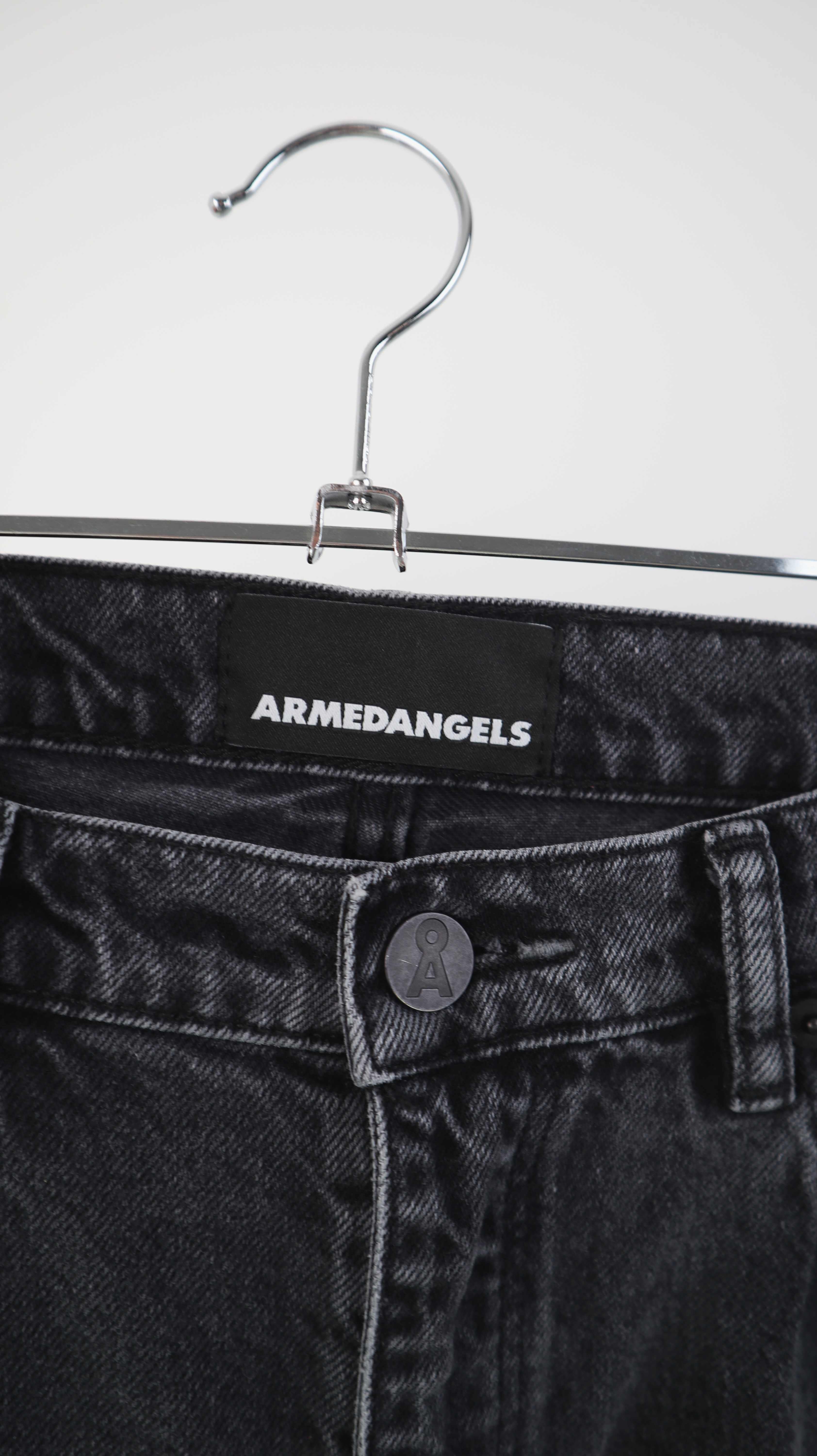 Armedangels Jeans Hose grau 28 32 dunkelgrau mom Style