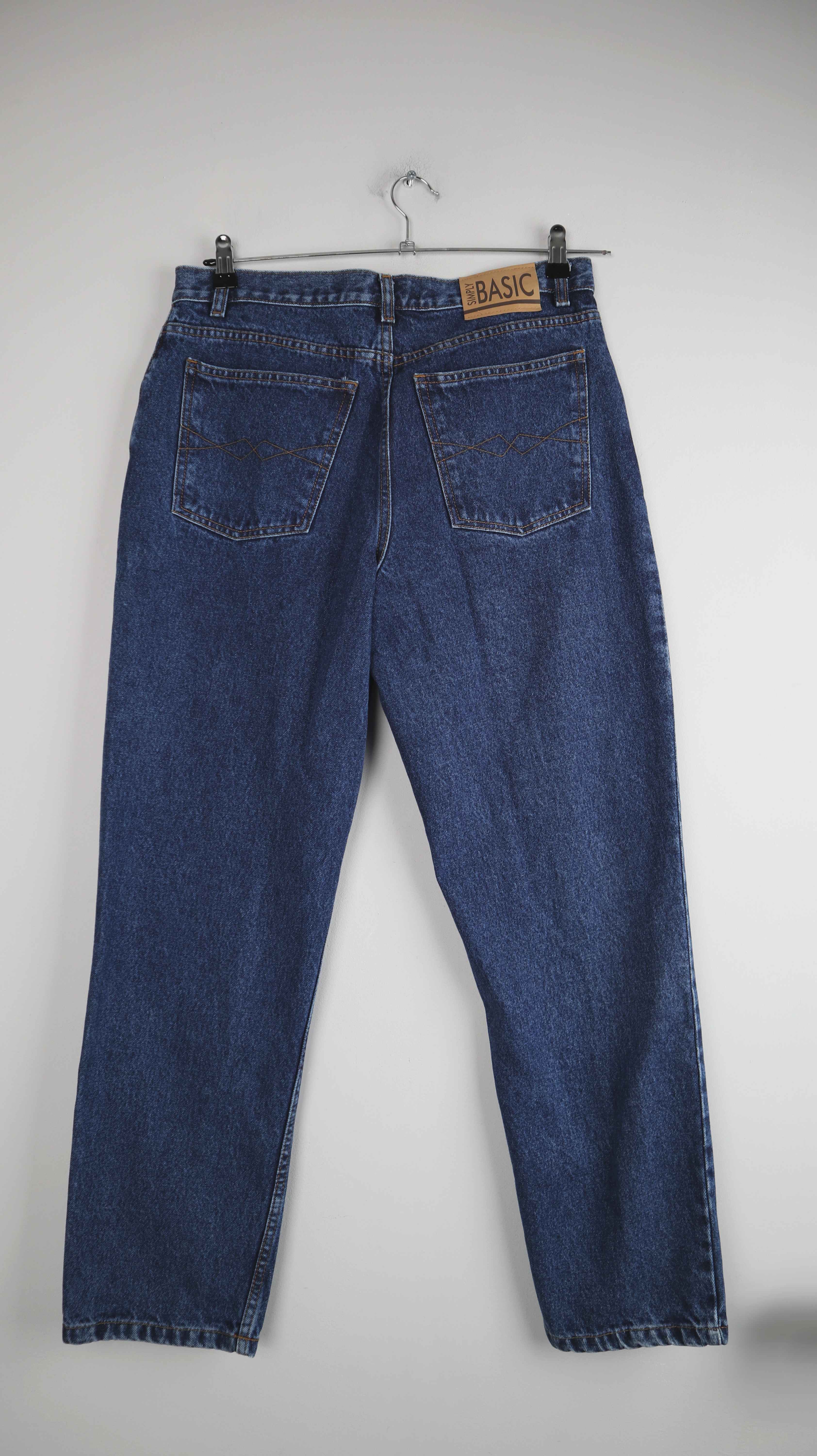 Simply Basic Jeans Hose denim 34 30 high waist blau true vintage