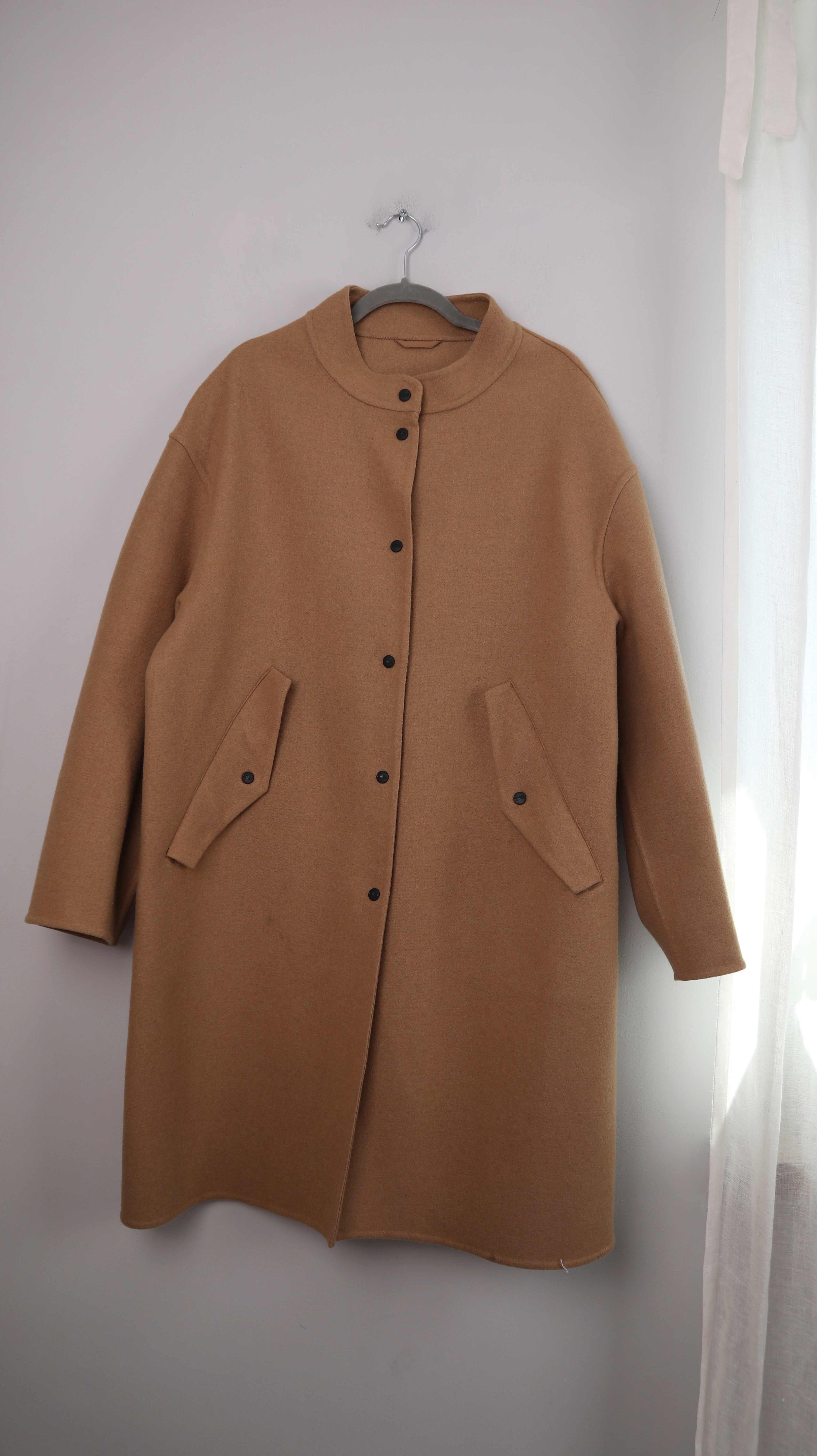 Closed Mantel Braun M L Wolle Cashmere Schurwolle Beige minimalist