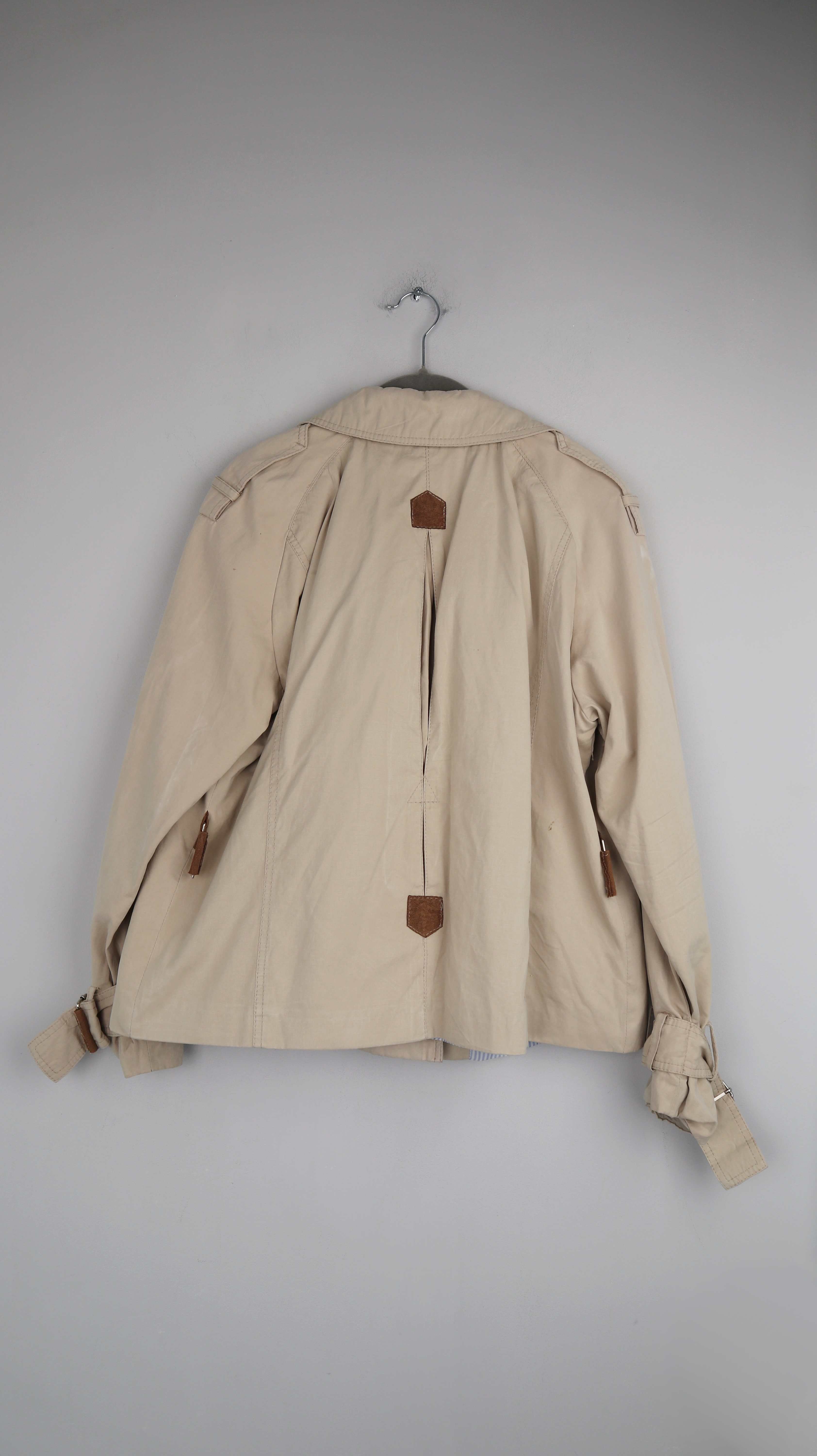 Zara Basic Trench Trenchcoat Beige kurz Kurzjacke 38 M Jacke