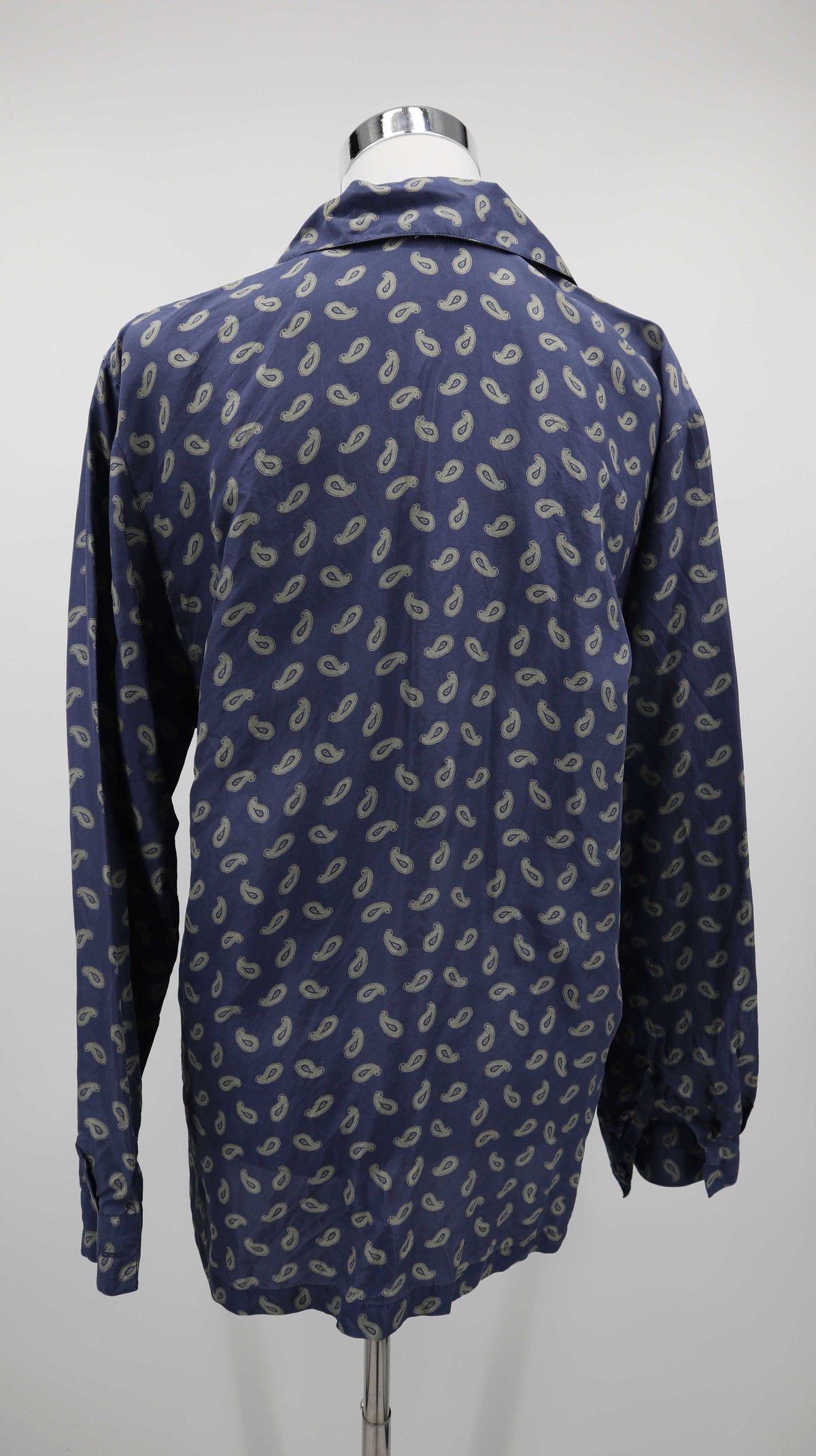 True Vintage Bluse blau Seide 38 M Seidenbluse Seide Paisley