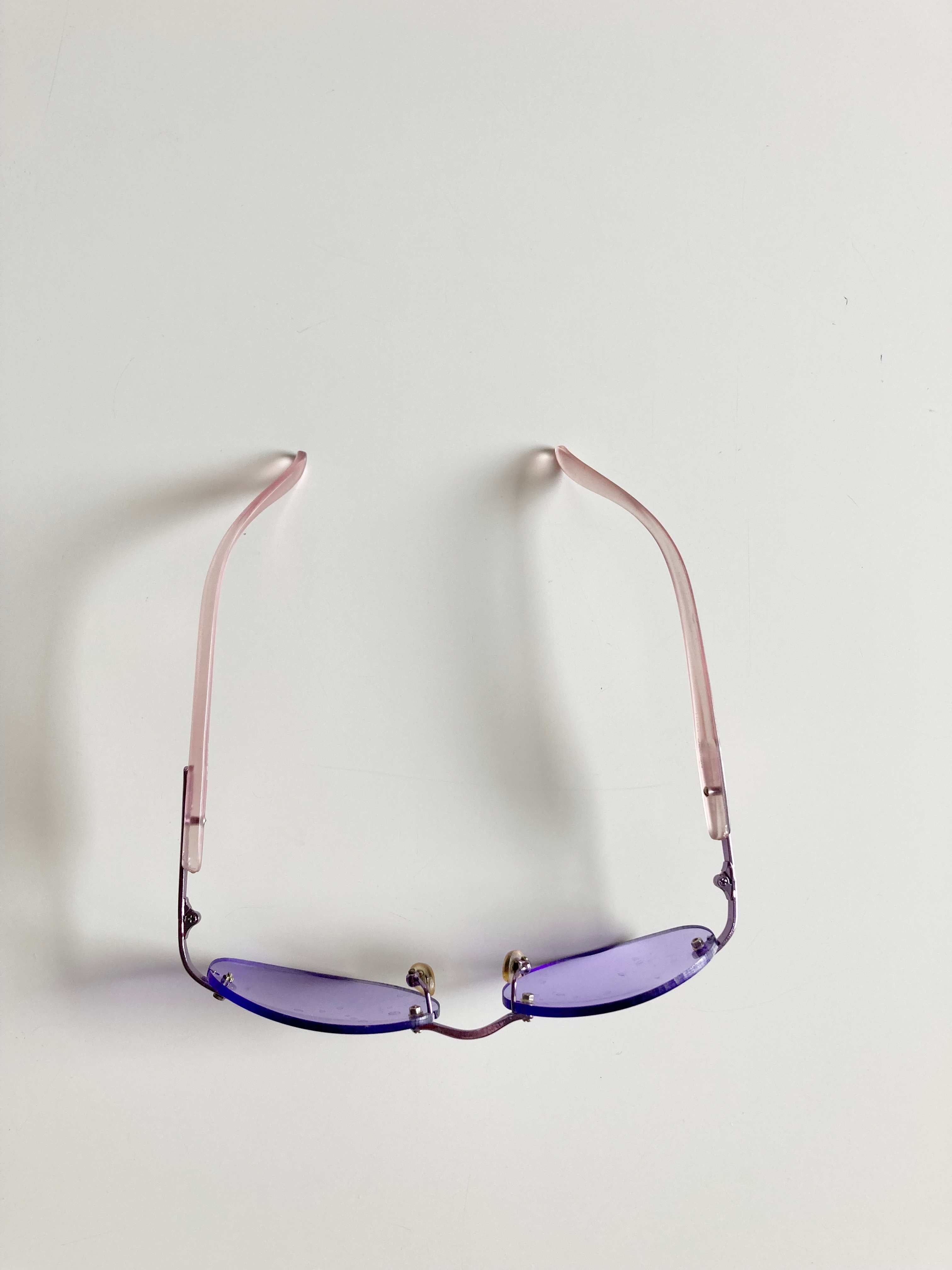 True Vintage Brille lila Flieder 90s 80s Sonnenbrille gefärbte Gläser