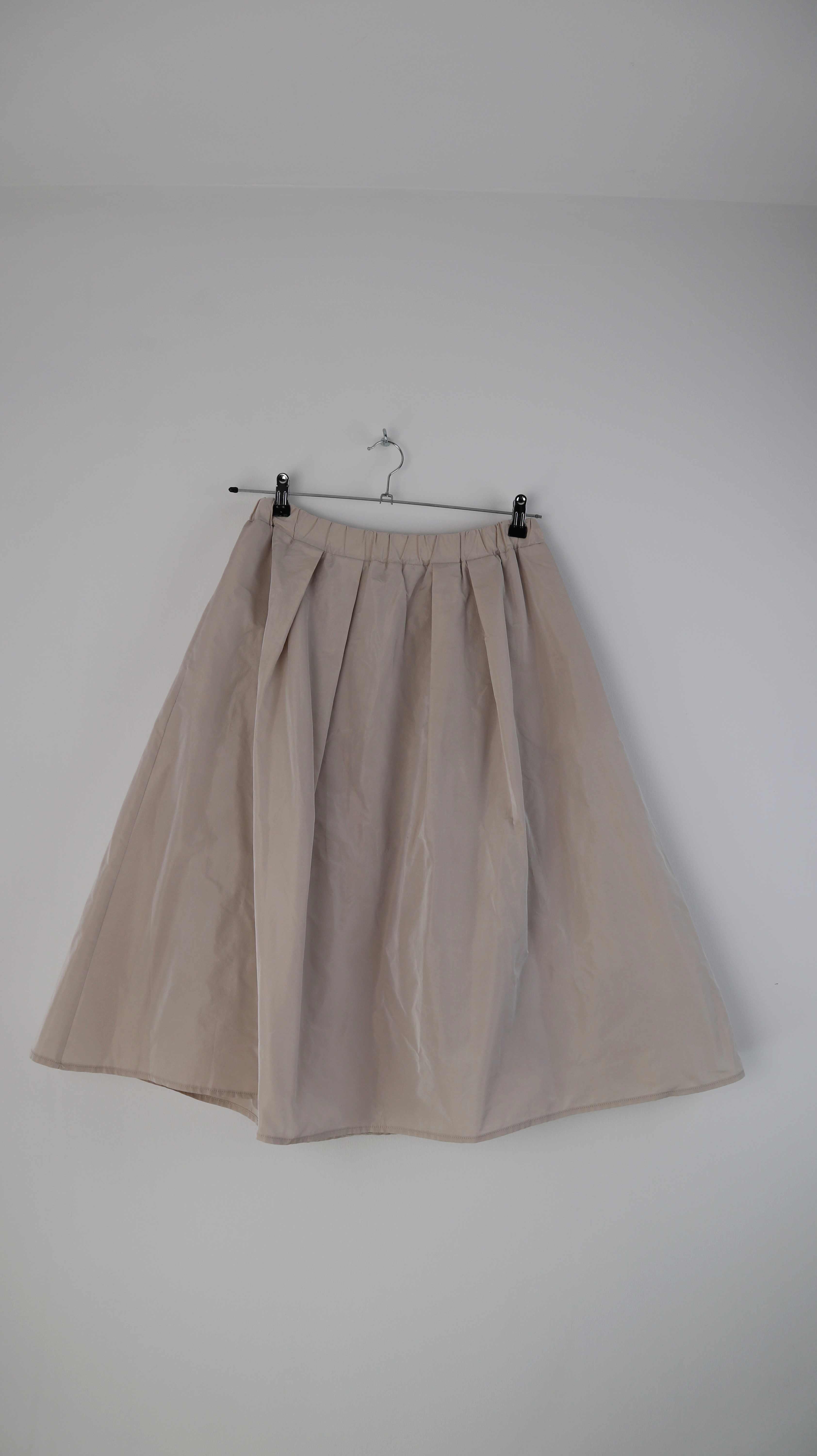FLOOR Rock Creme Beige 38 M Faltenrock Tulpenrock Midirock