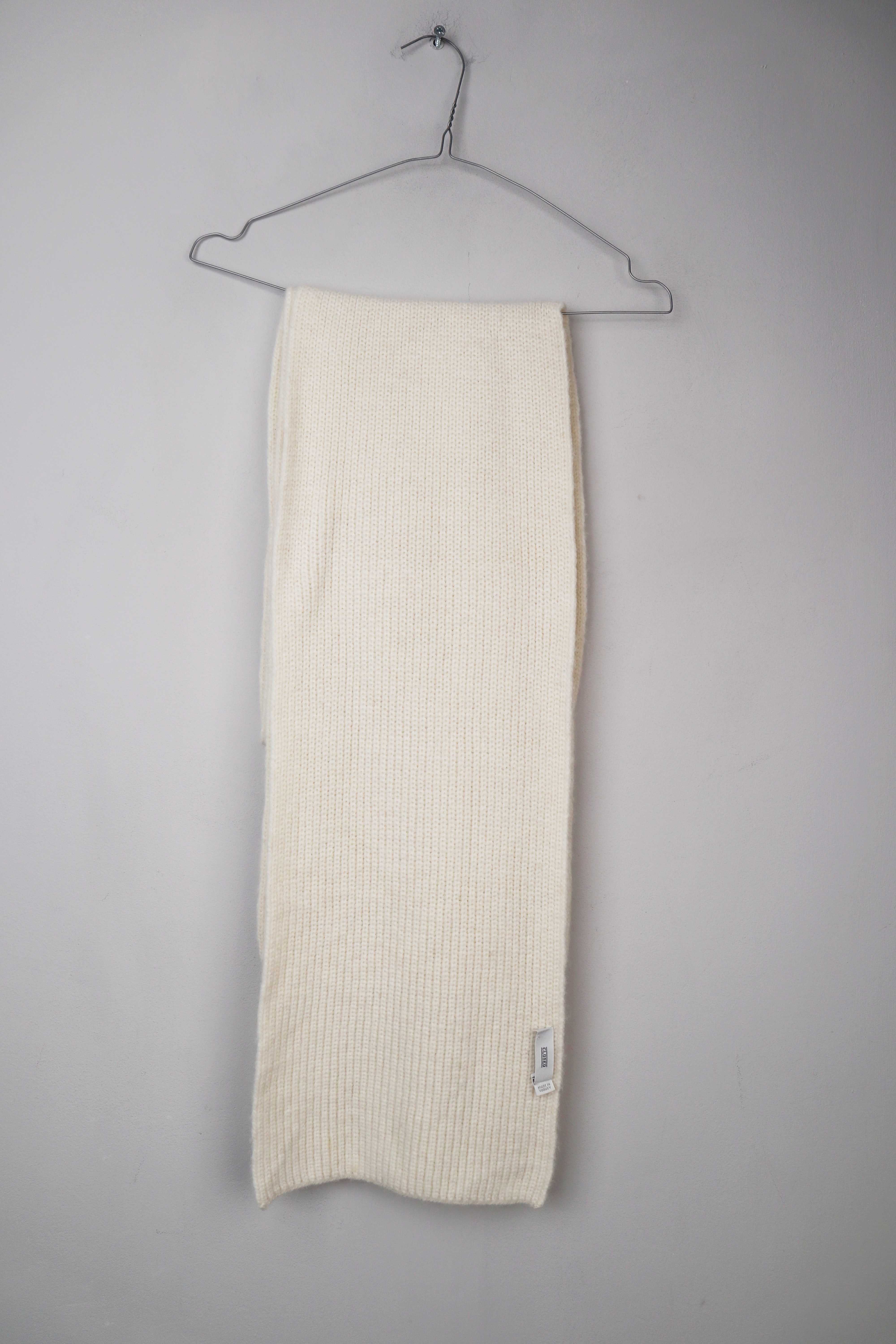 Closed Schal Creme Beige Wolle Wollschal einfarbig Weiß