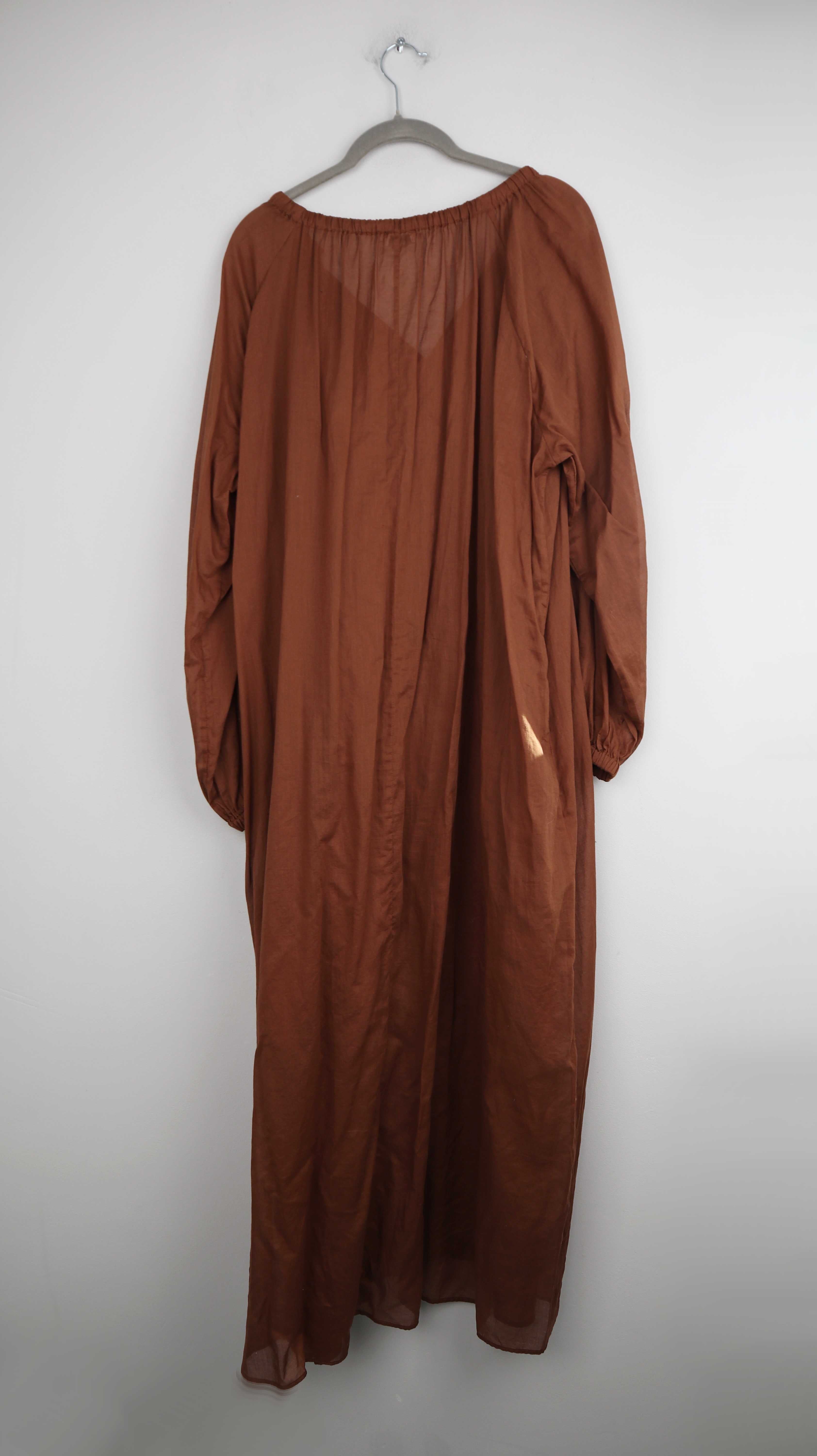 Closed Kleid Braun XS Baumwolle Sommerkleid Maxikleid Maxi einfarbig