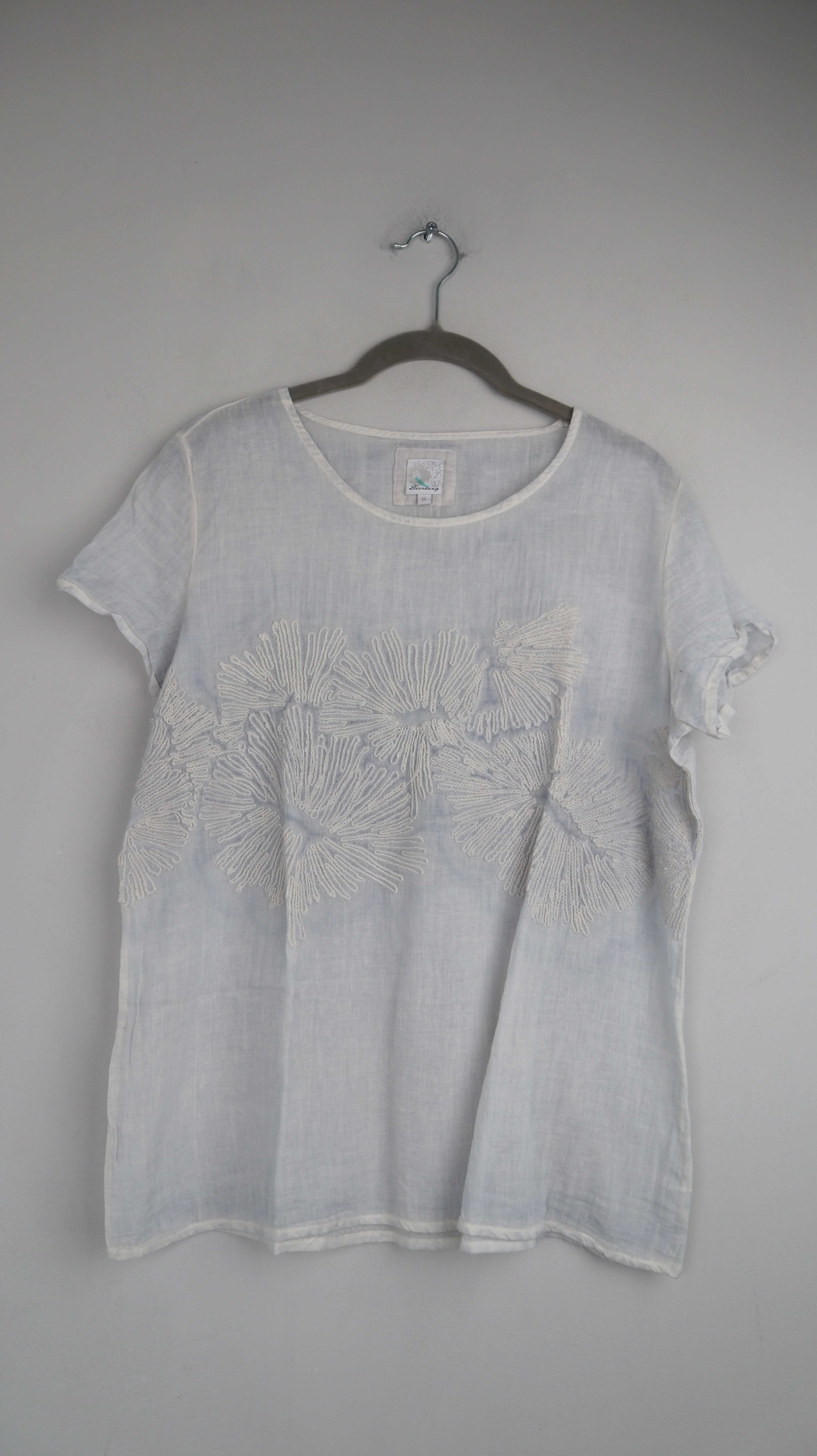 Deerberg Shirt Leinen grau 38 M Leinenshirt Oberteil