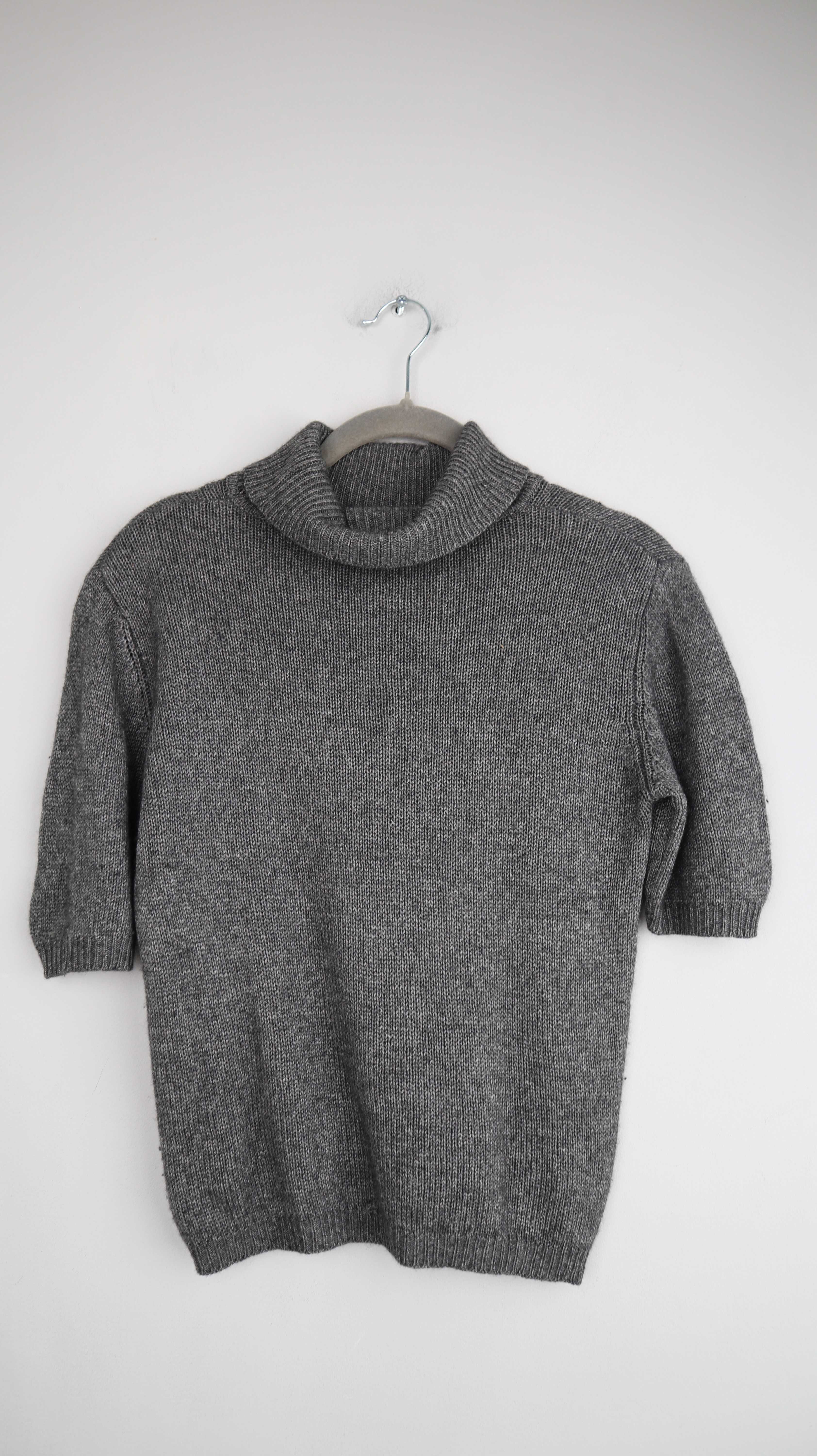 Marc Aurel Top Shirt Grau T-Shirt gestrickt Rollkragenshirt 38 M