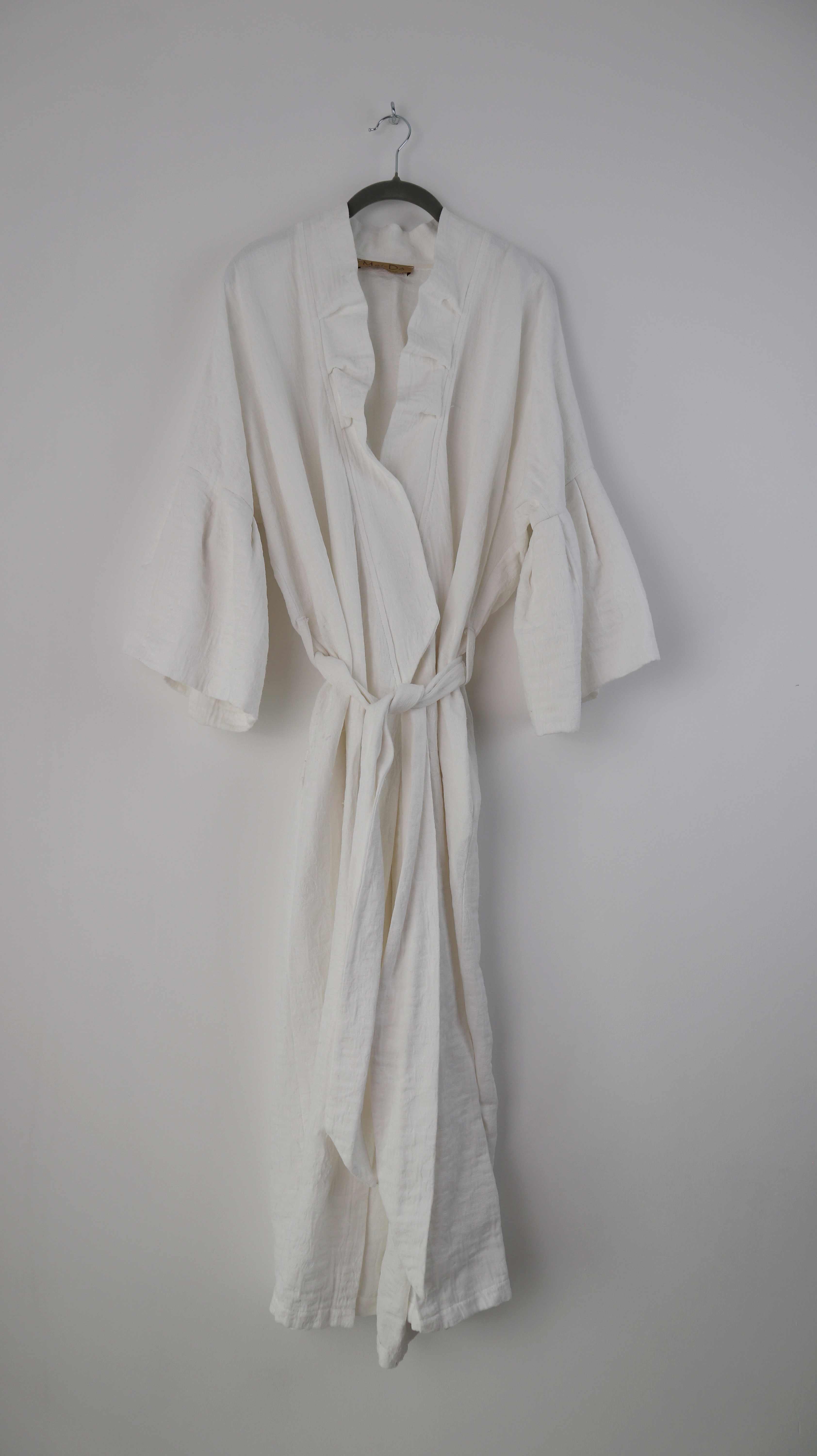 Mei-Do by Kymono Bademantel Weiß Kimono Baumwollbademantel