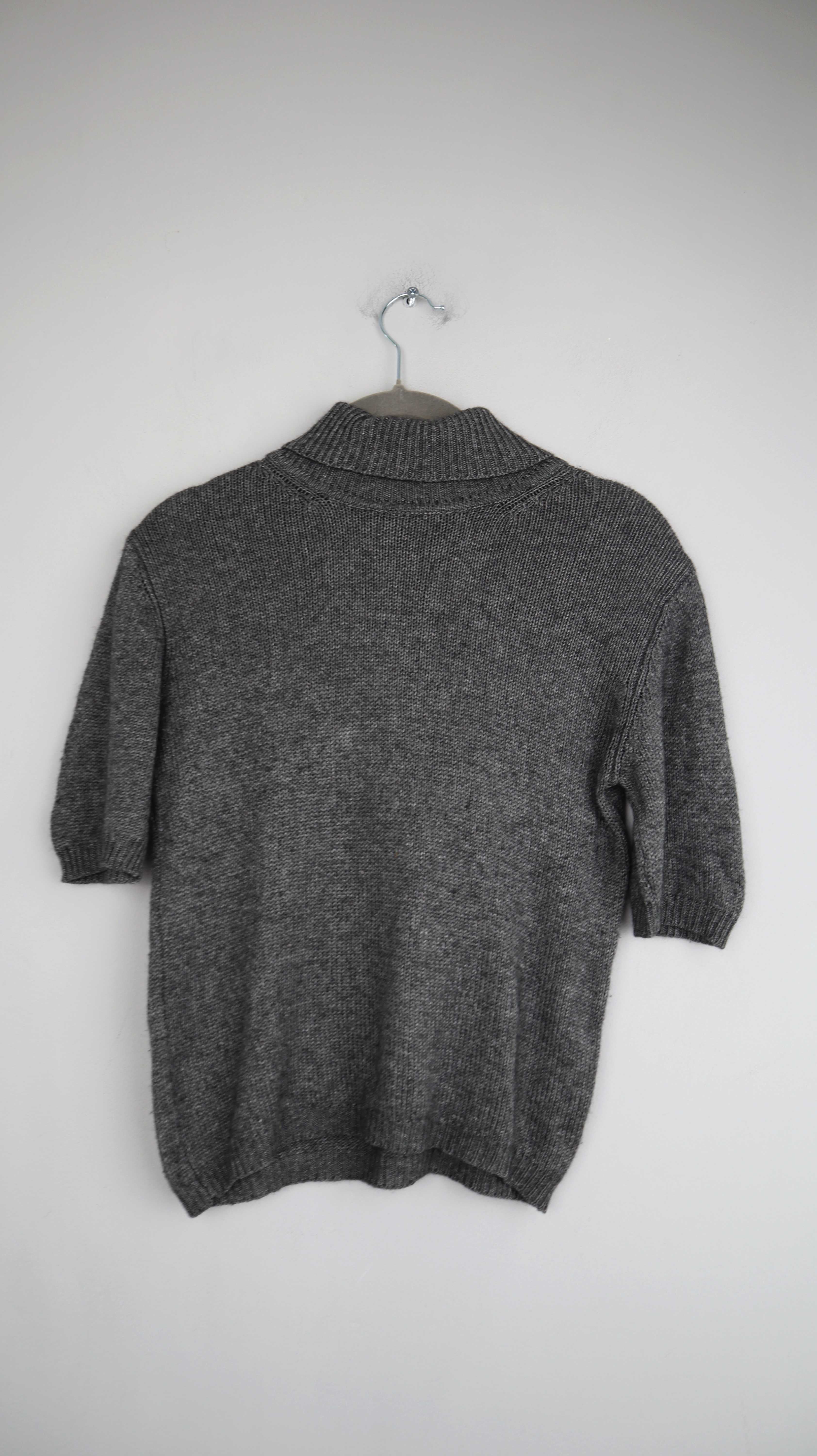 Marc Aurel Top Shirt Grau T-Shirt gestrickt Rollkragenshirt 38 M