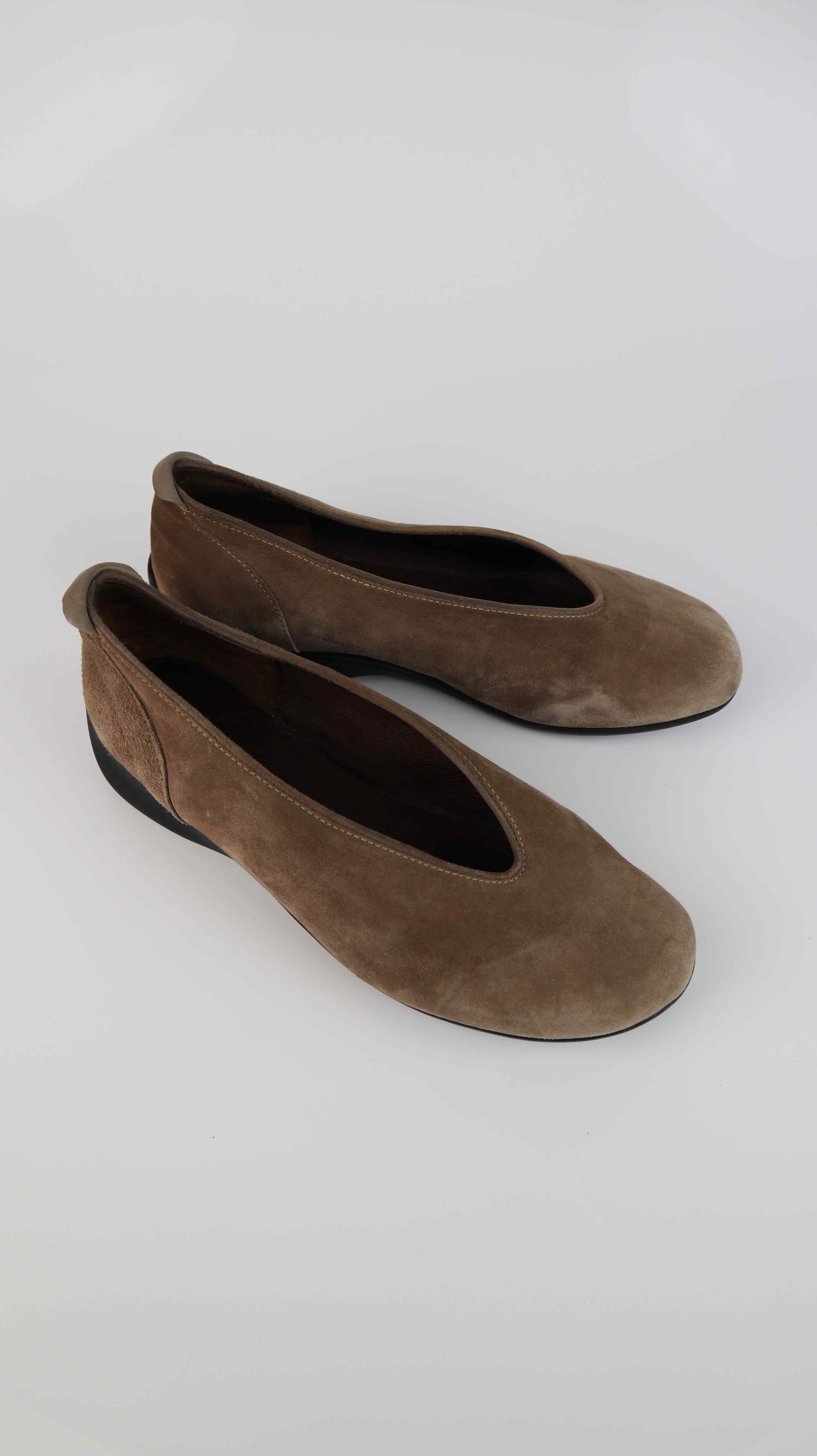 Wolky Halbschuhe 41 Wildleder Ballerinas braun Hellbraun