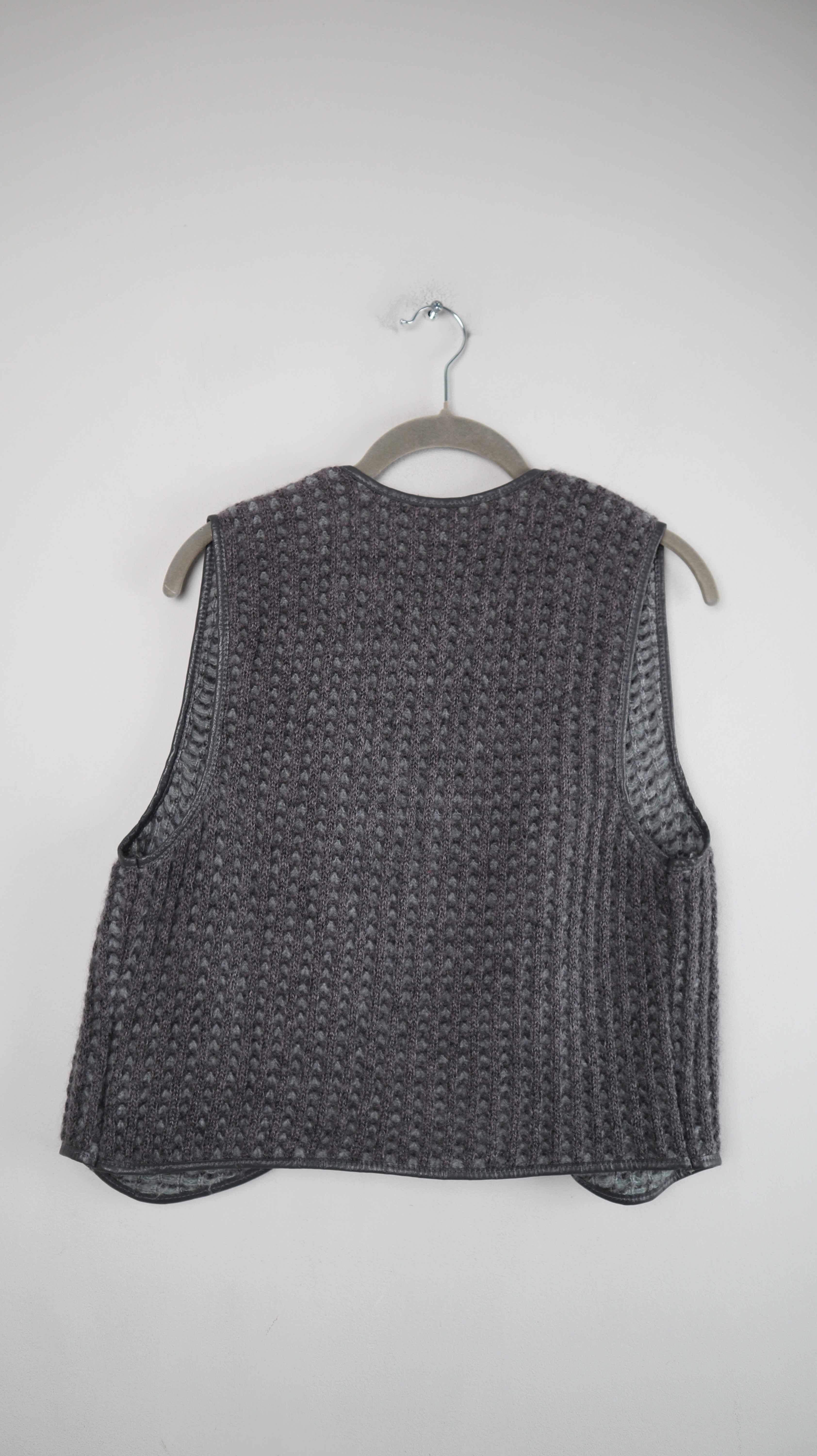 Basler Weste Grau Wolleweste 38 M Strickweste gestrickt