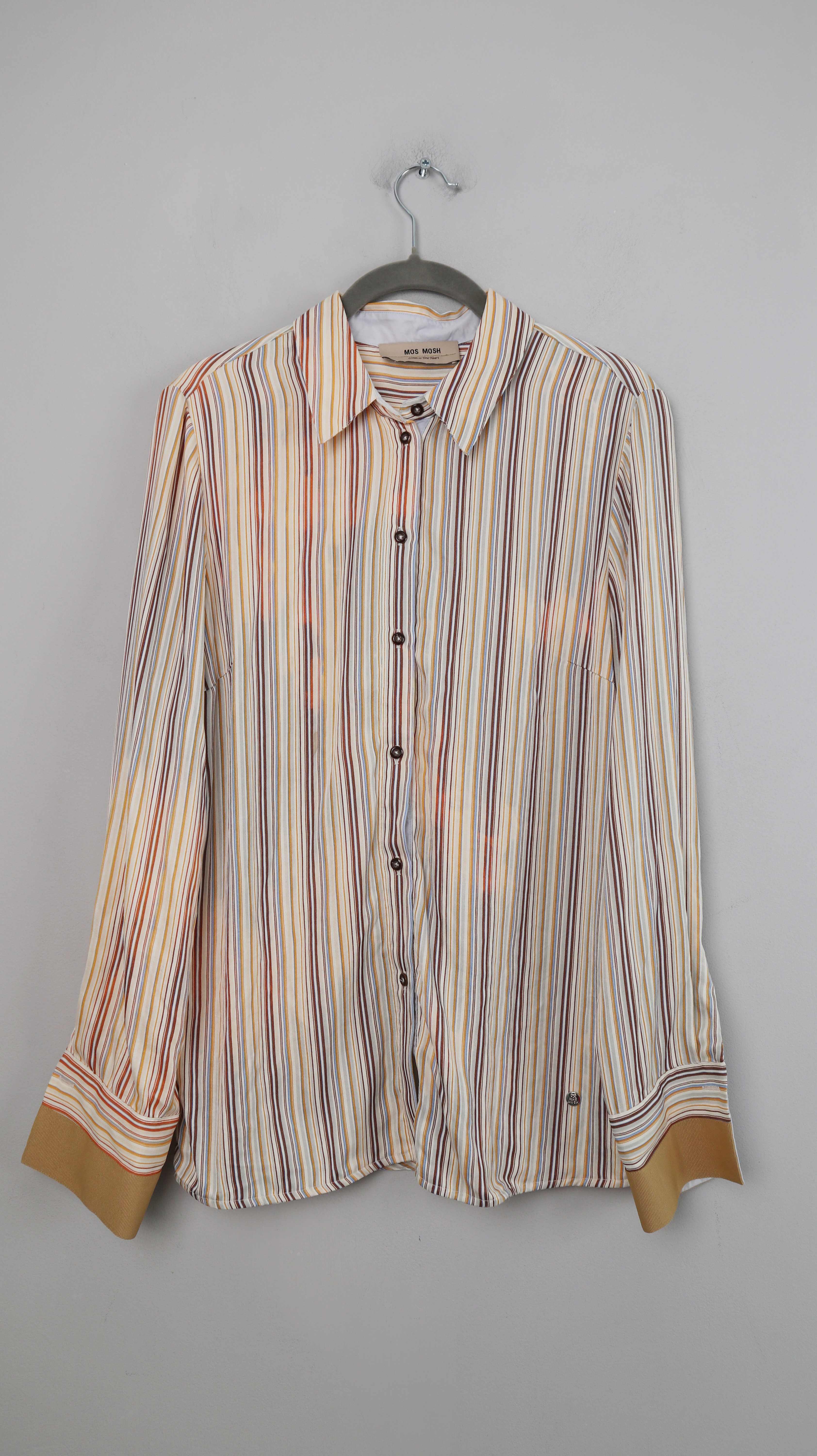 Mos Mosh Bluse gestreift Orange beige braun 38 M
