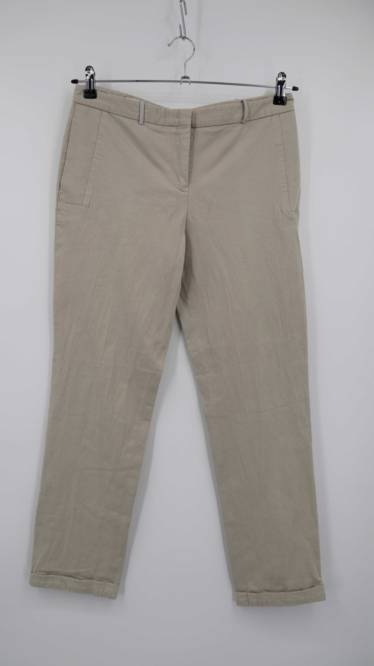 Jil Sander Hose Beige Creme Chino Stoffhose 38 M mid waist