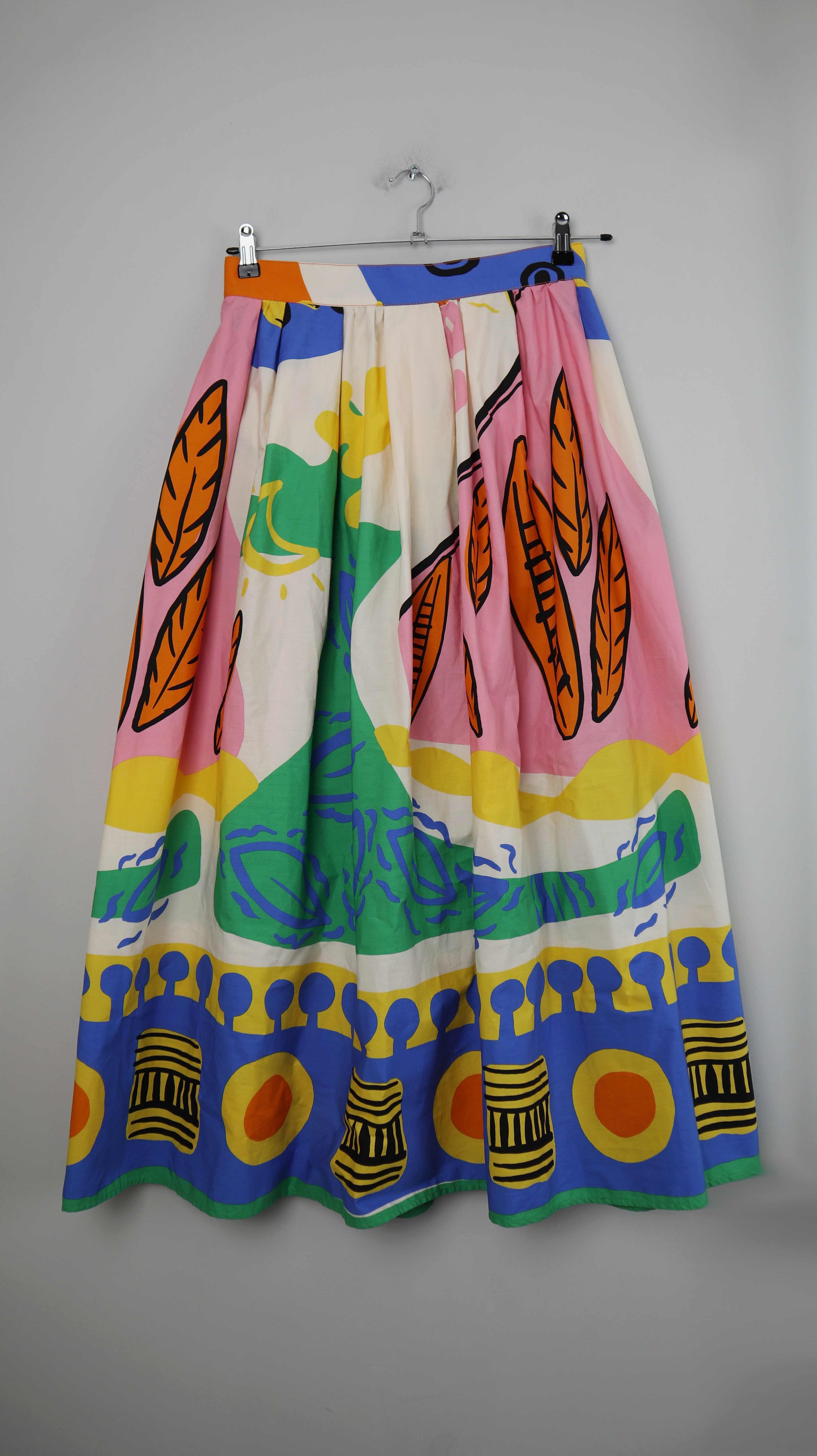 Zara Rock bunt Sommerrock 38 M Midi Midirock Hippie Bohemian