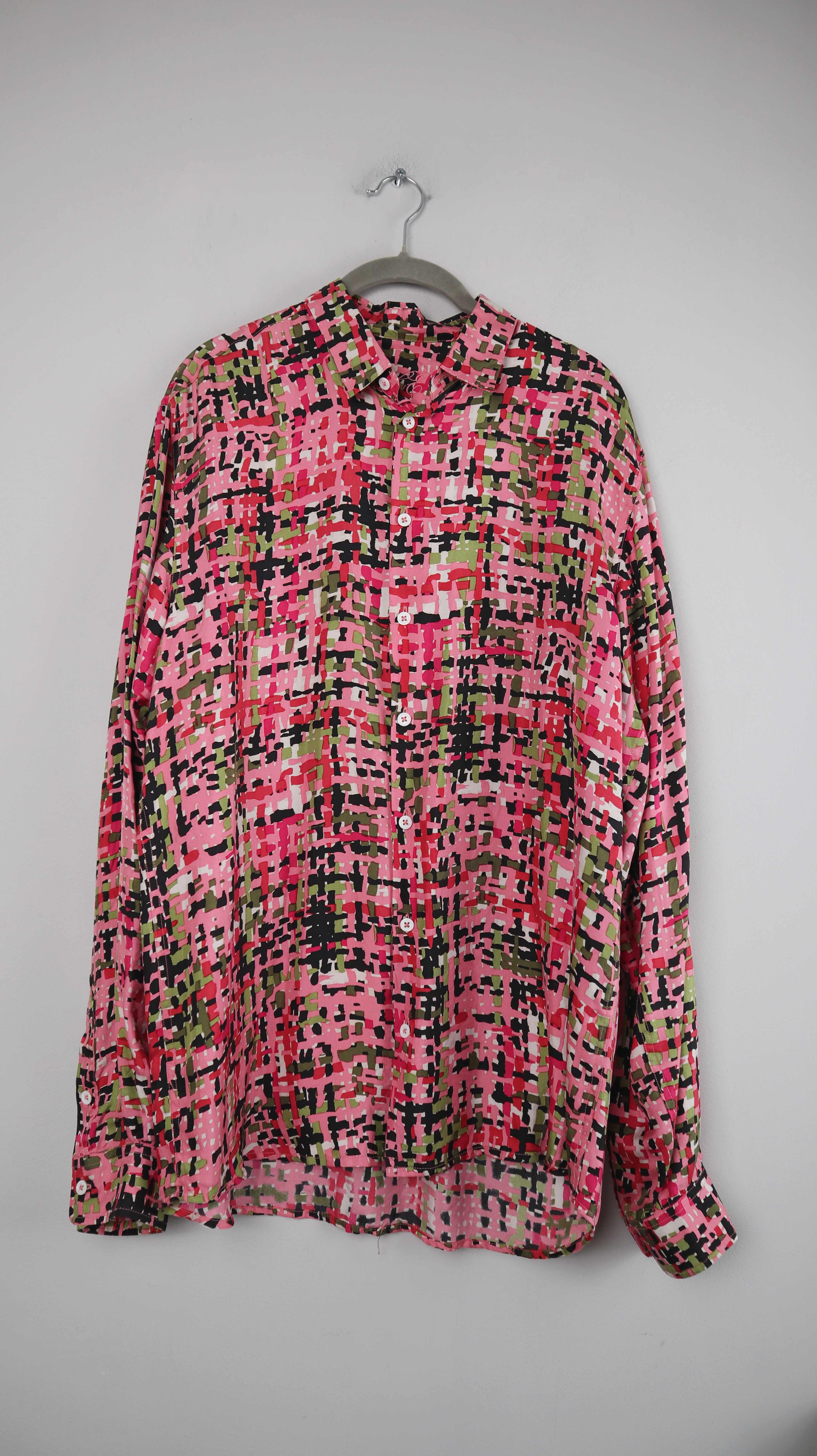 Herr von Eden Bluse Shirt Pink Rosa 38 M 40 L gemustert geometrisch