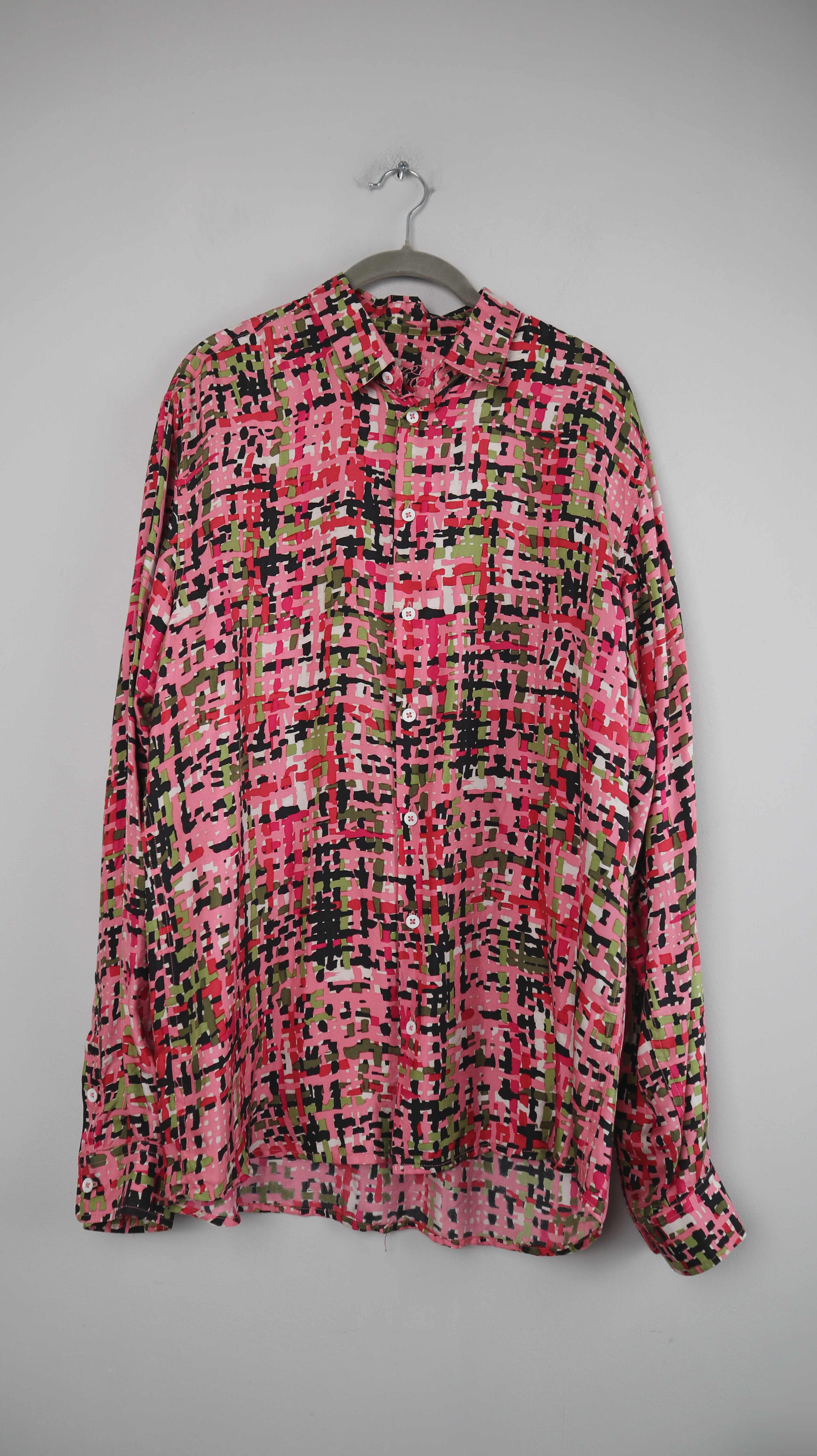 Herr von Eden Bluse Shirt Pink Rosa 38 M 40 L gemustert geometrisch